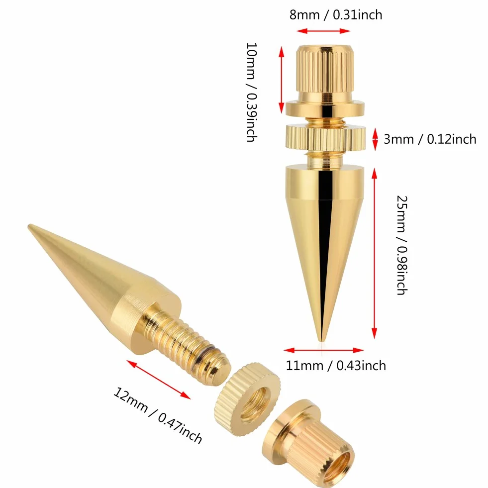 VBESTLIFE 8 paia punte altoparlante 6 x 36 mm assorbitore HiFi