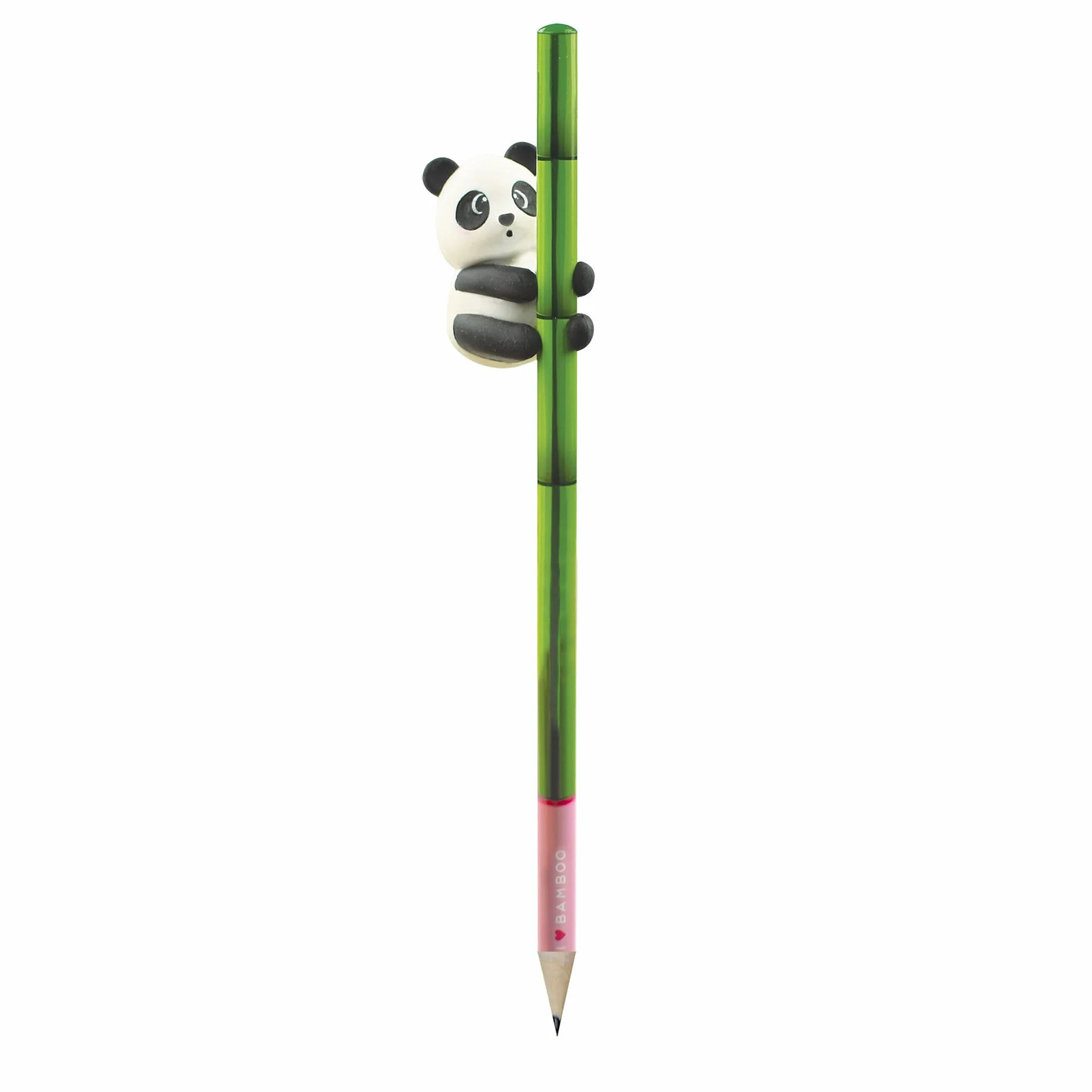 Legami Matita con Gomma I Love Bamboo Ø 0,7 cm H 18 cm Mina HB Panda