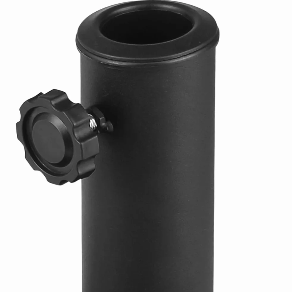 BAKAJI Base per Ombrellone da Giardino Forma Mezza Luna, Supporto per Palo Ombrelloni 38/48mm, Sistema Stabile Anti Capovolgimento, Ideale per Patio, Balcone, Esterno, Ø 50 x 32 x 32 cm