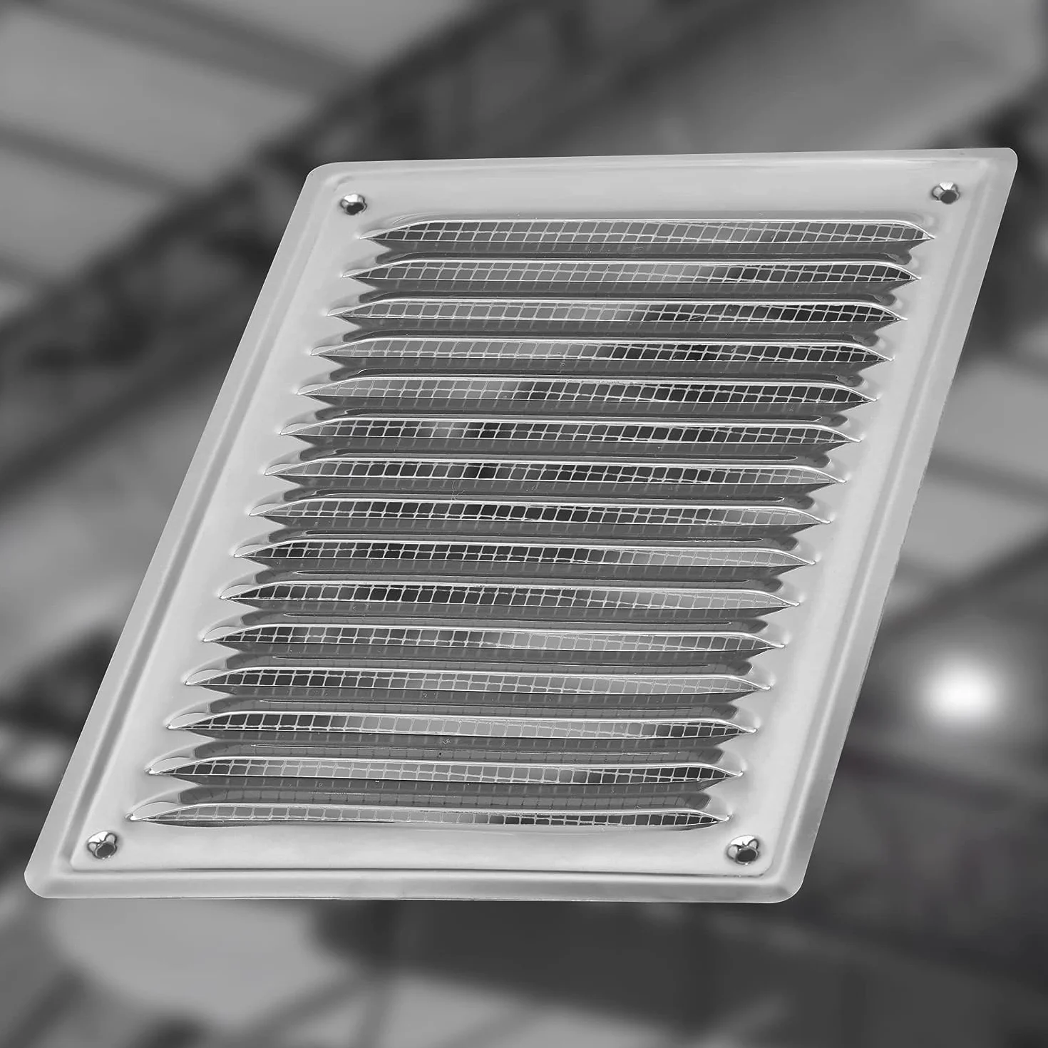 KOTARBAU® Griglia Aerazione Quadrata - Acciaio Inox - 16.5x23 cm - Argento - Griglia Ventilazione - con Rete Anti Insetti - Resistente Alla Corrosione