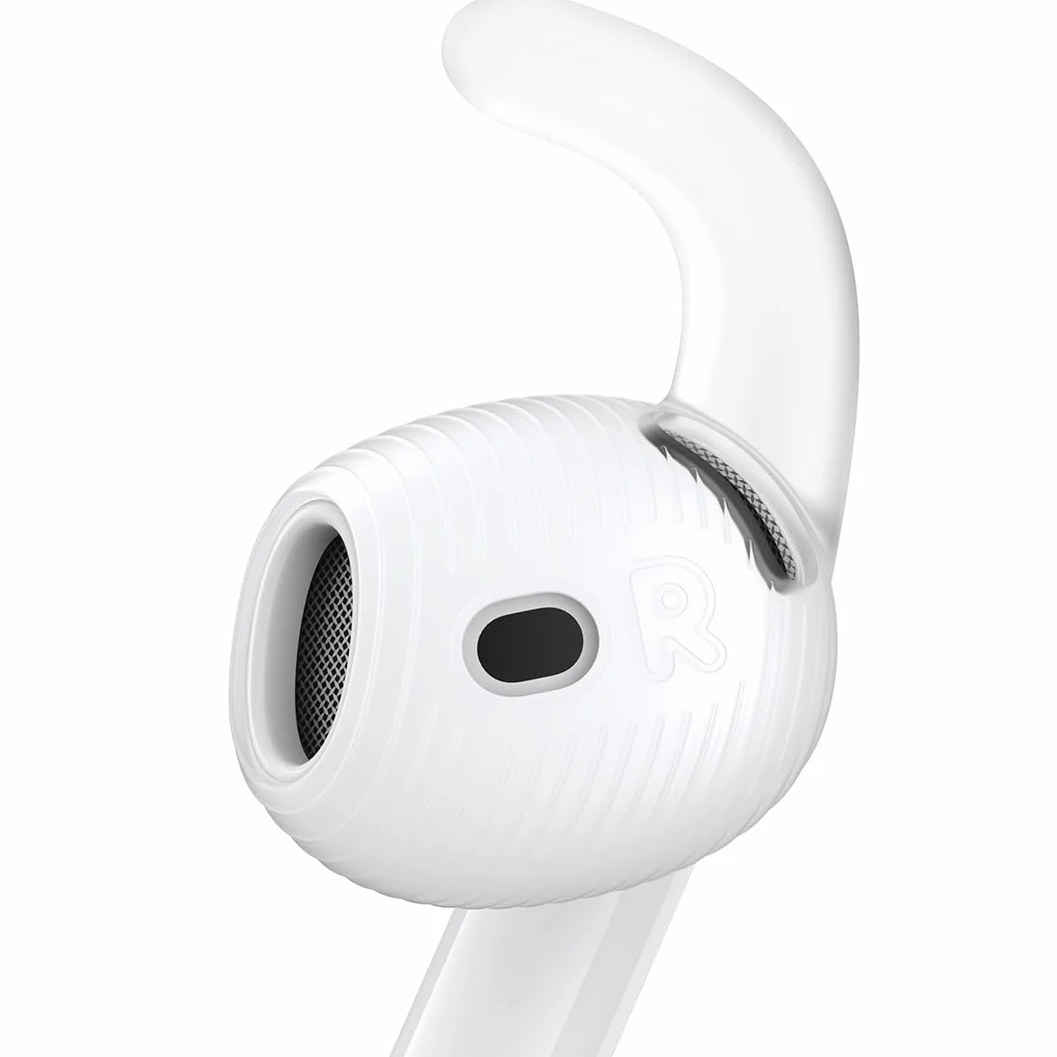 Ganci per orecchie compatibili con Airpods 4 antiscivolo gommini auricolari accessori con custodia (2024)