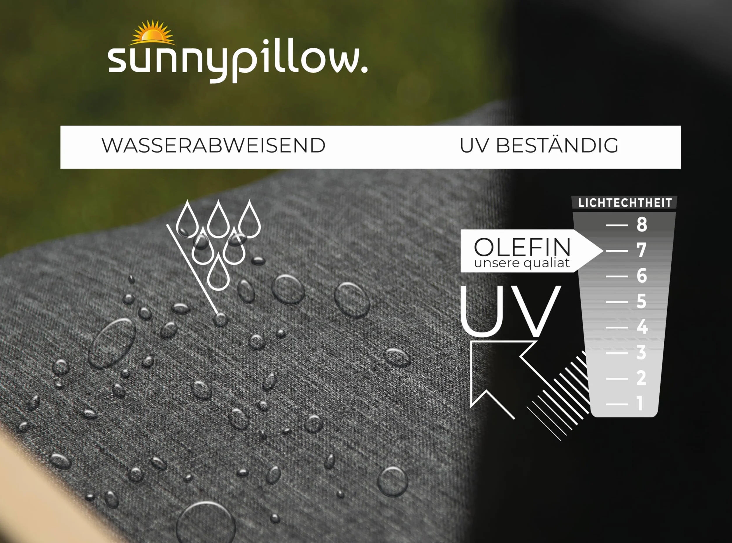 Sunnypillow Cuscino-schienale 120 x 40 cm - Cuscini per divano in pallet impermeabile UV - fodere lavabile - schiuma fredda grigio