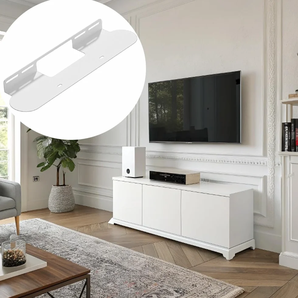 TopHomer Supporto soundbar Sonos Beam staffa compatibile Gen 1 Gen 2 bianco