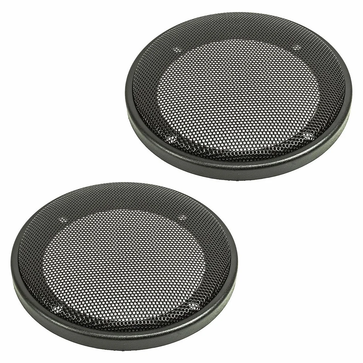 Tomzz Audio Griglia per altoparlante DIN 100mm nero 2 pezzi anello di plastica set griglia metallica