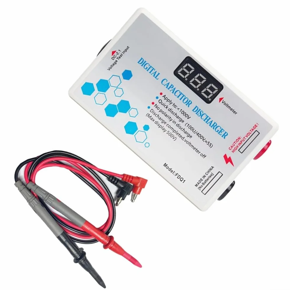 Scaricatore condensatore digitale 1000 V con monitoraggio tensione voltmetro DC/AC penna scarica plastica FDQ1