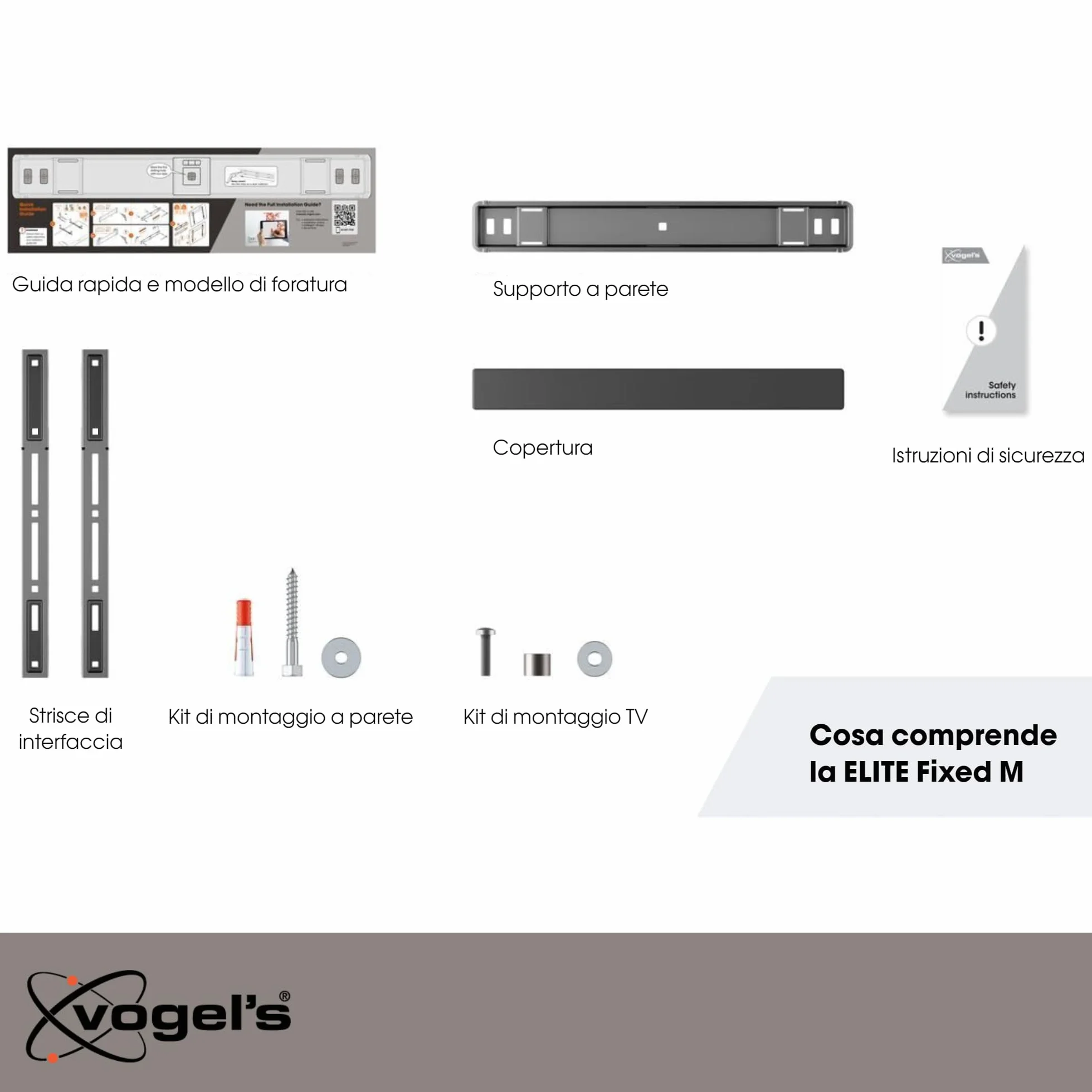 Vogel's Elite 5405 Supporto TV fisso per TV 32-77", 75 kg, VESA 400x400