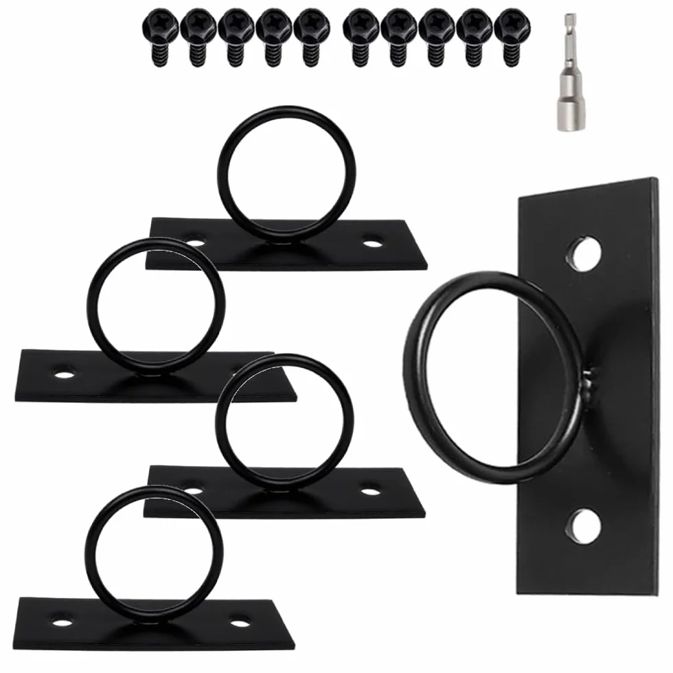 TopHomer 5 supporti in corda di iuta, ganci per ringhiere in corda di canapa, staffe per ponte, recinzioni, ringhiere per scale