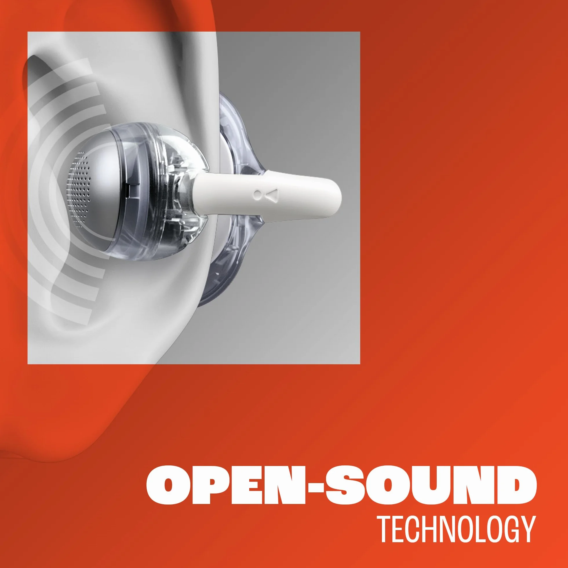 JBL Soundgear Clips Cuffie Open-Ear True Wireless, Autonomia 32h, IP54, Ghost Black