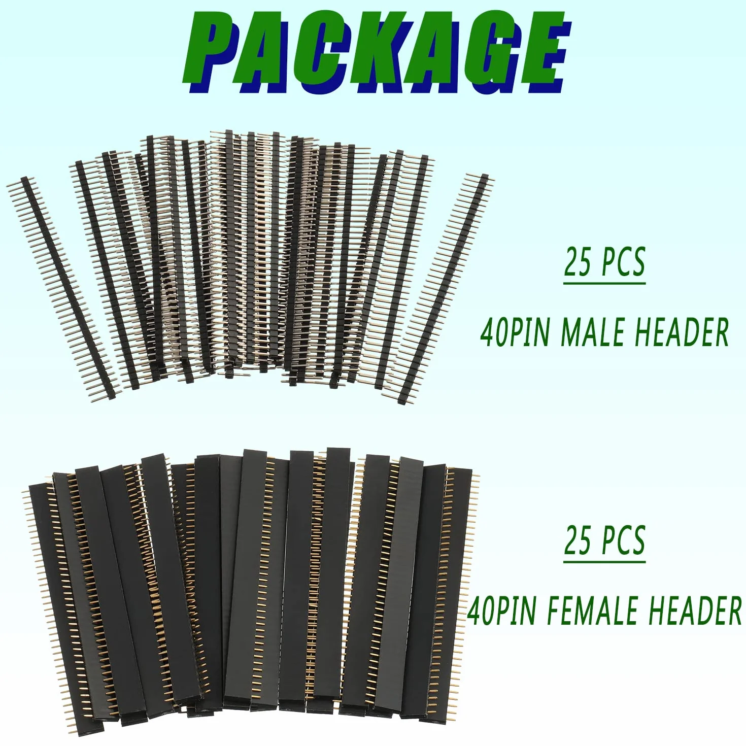 Pin Header 2.54mm 40 Pin Femmina Maschio PCB Saldare 50 Sztuk