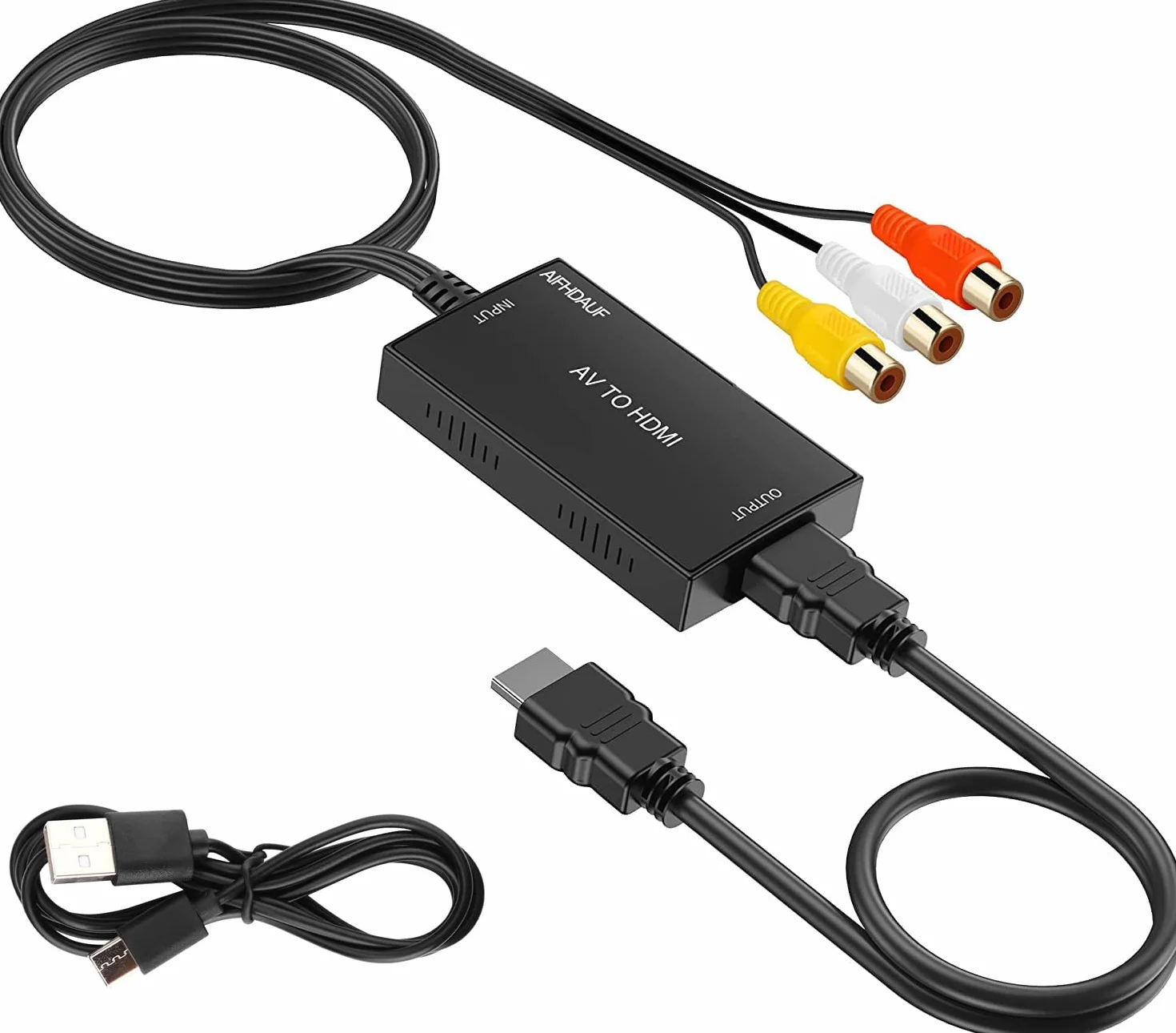 Adattatore RCA a HDMI 1080p Convertitore AV Video Audio per Sky DVD STB HDTV