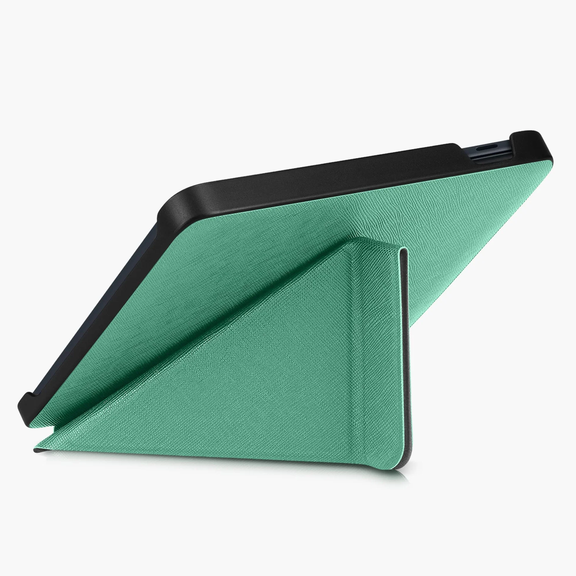 kwmobile Pieghevole Custodia Compatibile Kobo Libra 2 Cover Magnetica Pelle PU eReader Stand Menta