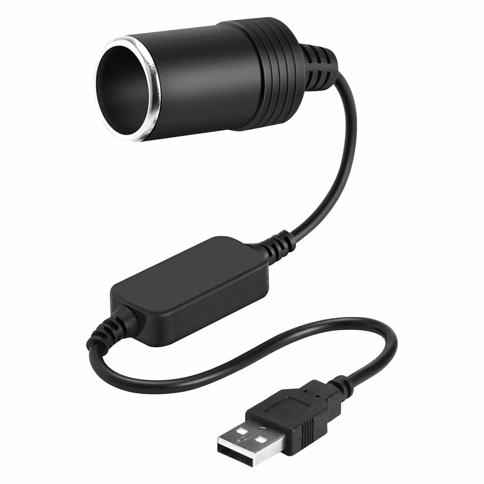 Anei Cavo convertitore da USB A maschio a presa accendisigari femmina 12 V adattatore auto per GPS Dashcam