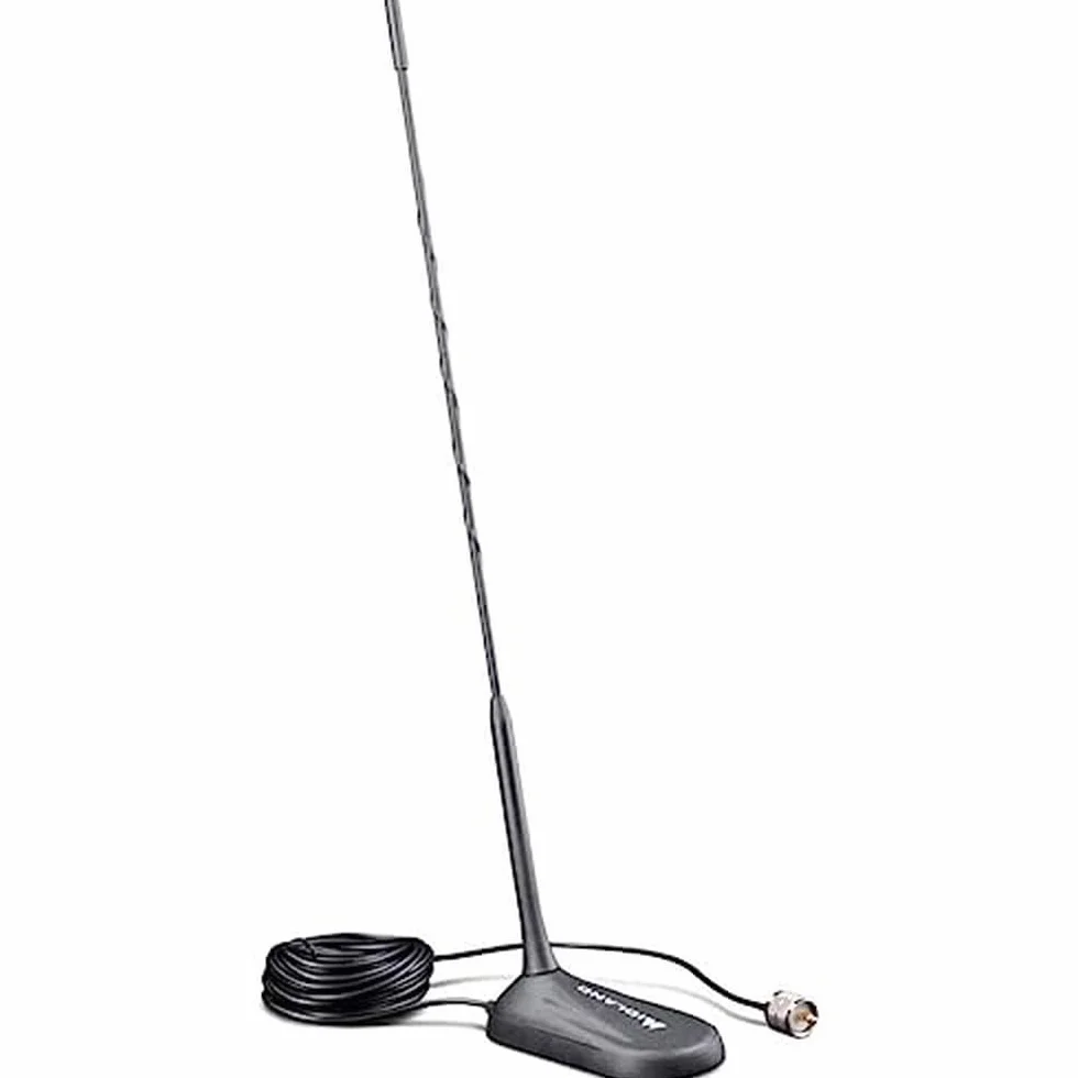 Antenna CB Magnetica MC45 45cm per Auto e Furgoni, Compatibile con Alan 48, Alan 68, M-Mini, CB GO USB