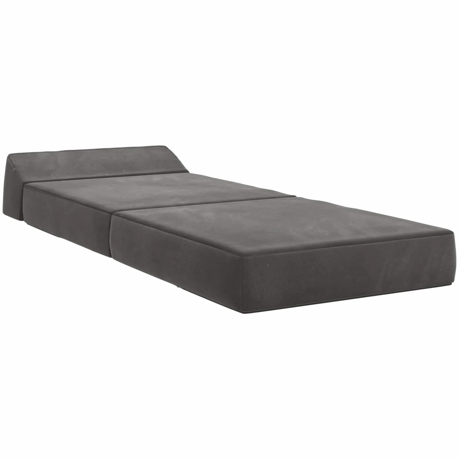 vidaXL Divano Letto Pieghevole Grigio Scuro 60x70x41 cm Tessuto Compatto