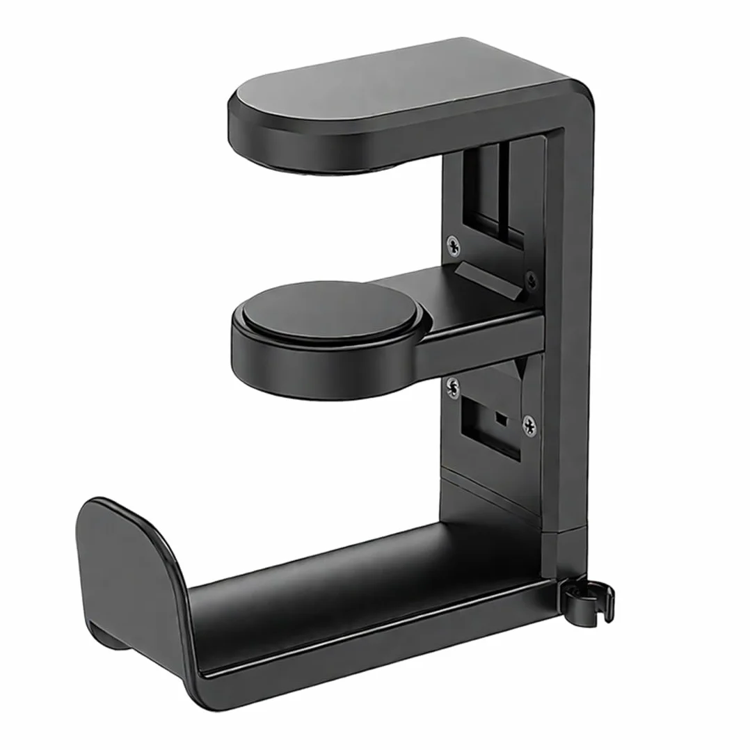 GXGM Supporto Per Cuffie da Scrivania, Gancio Borsa da Tavolo, Organizzatore per Accessori (Nero)