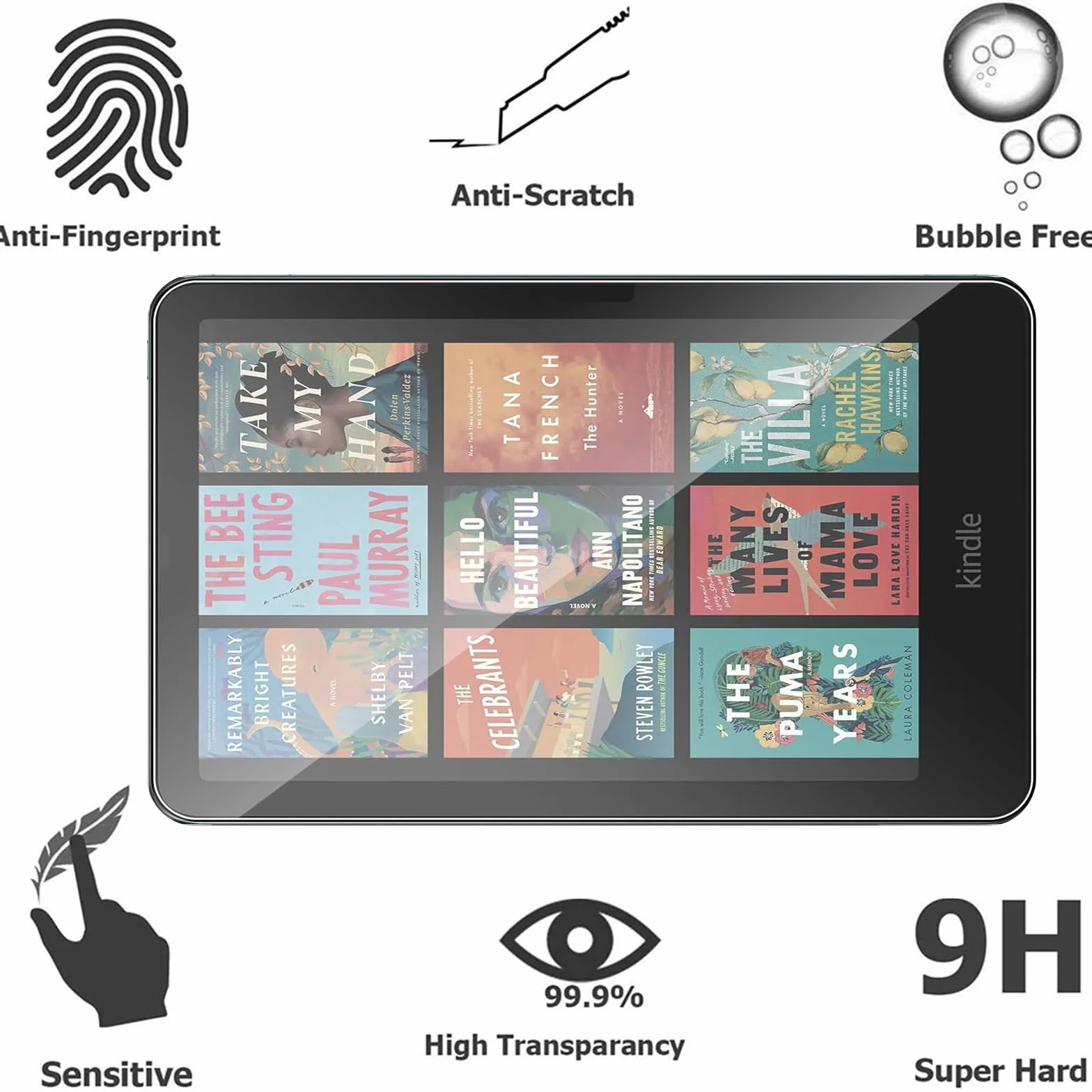 MEMELOKA Vetro Temperato per Kindle Paperwhite 12th Generation 2024/Kindle Colorsoft Signature Edition 2024, 2 Pezzi, Durezza 9H, Antigraffio, HD Pellicola Protettiva
