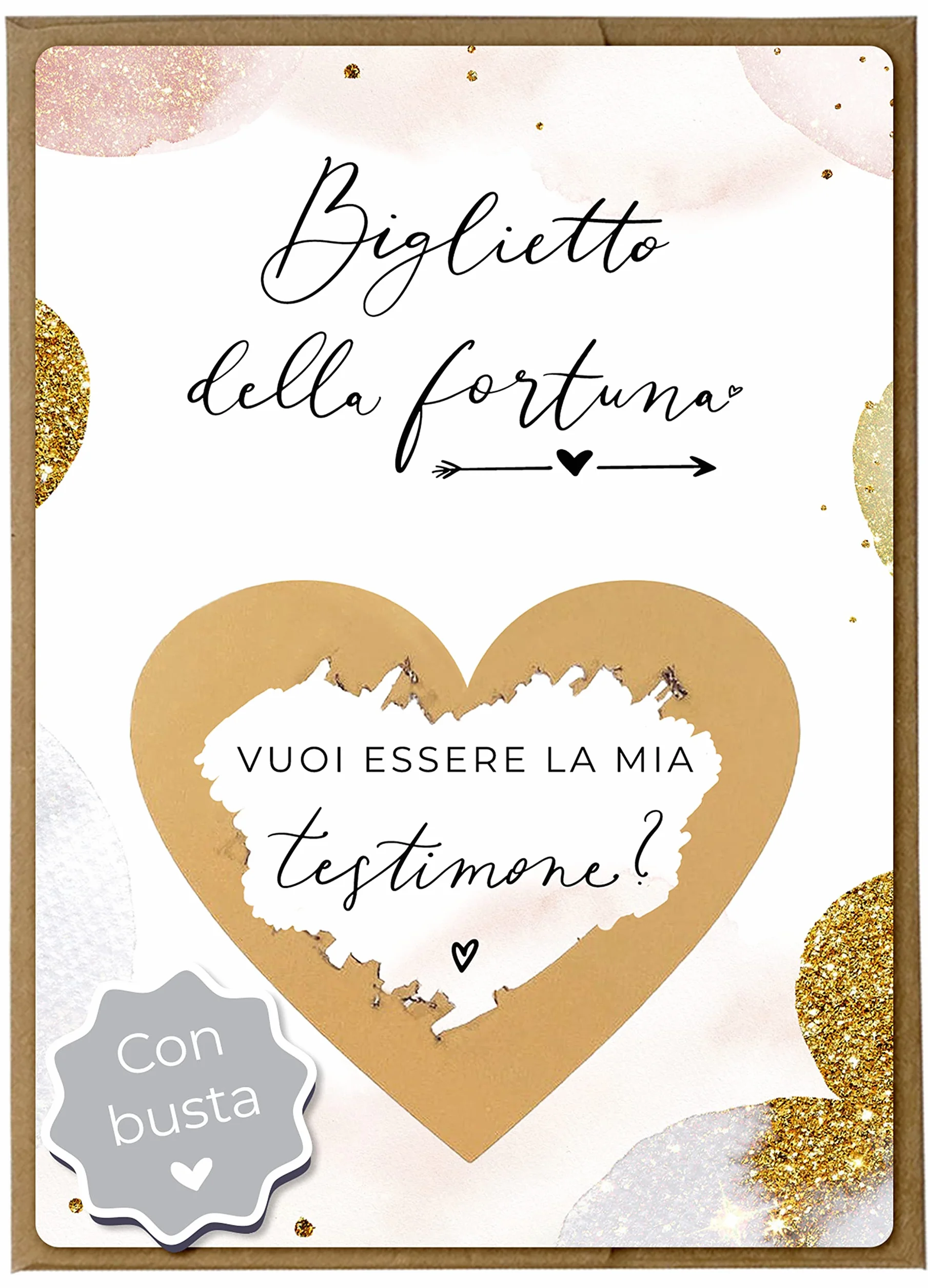 Joli Coon Vuoi essere la mia testimone Gratta e vinci con busta