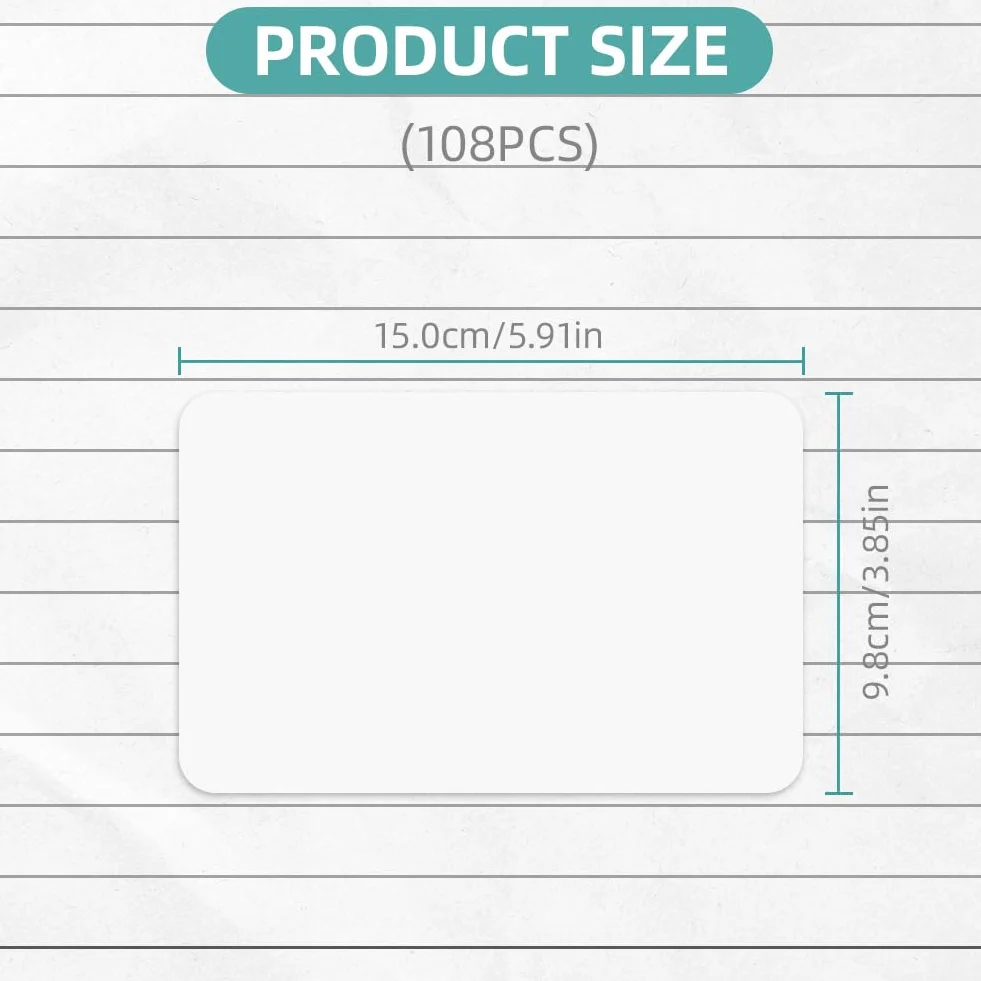 OFFCUP Cartoline Vuote A6 108 pezzi 15 x 9,8cm Carta Vuota Cartoncino Offset per Disegnare Scrivere Stampare