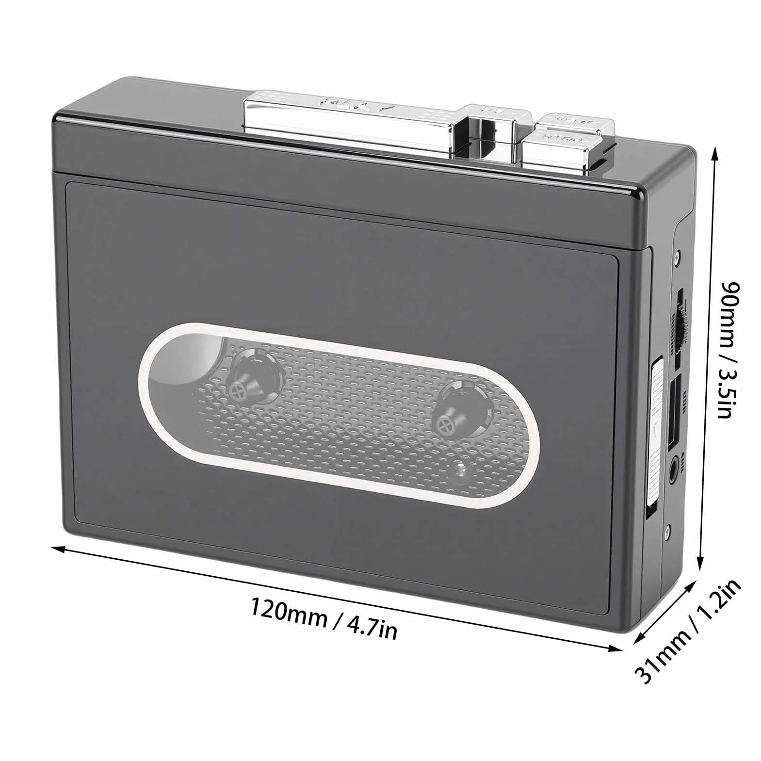 Luocute Lettore di Cassette Bluetooth Convertitore Portatile da Cassette USB a MP3 con Radio FM e Registrazione Jack Cuffie 3,5 Mm