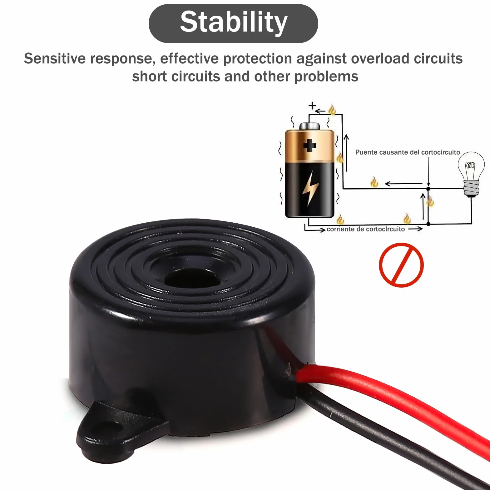 Buzzer 12V 95dB Tone Alarm Sounder