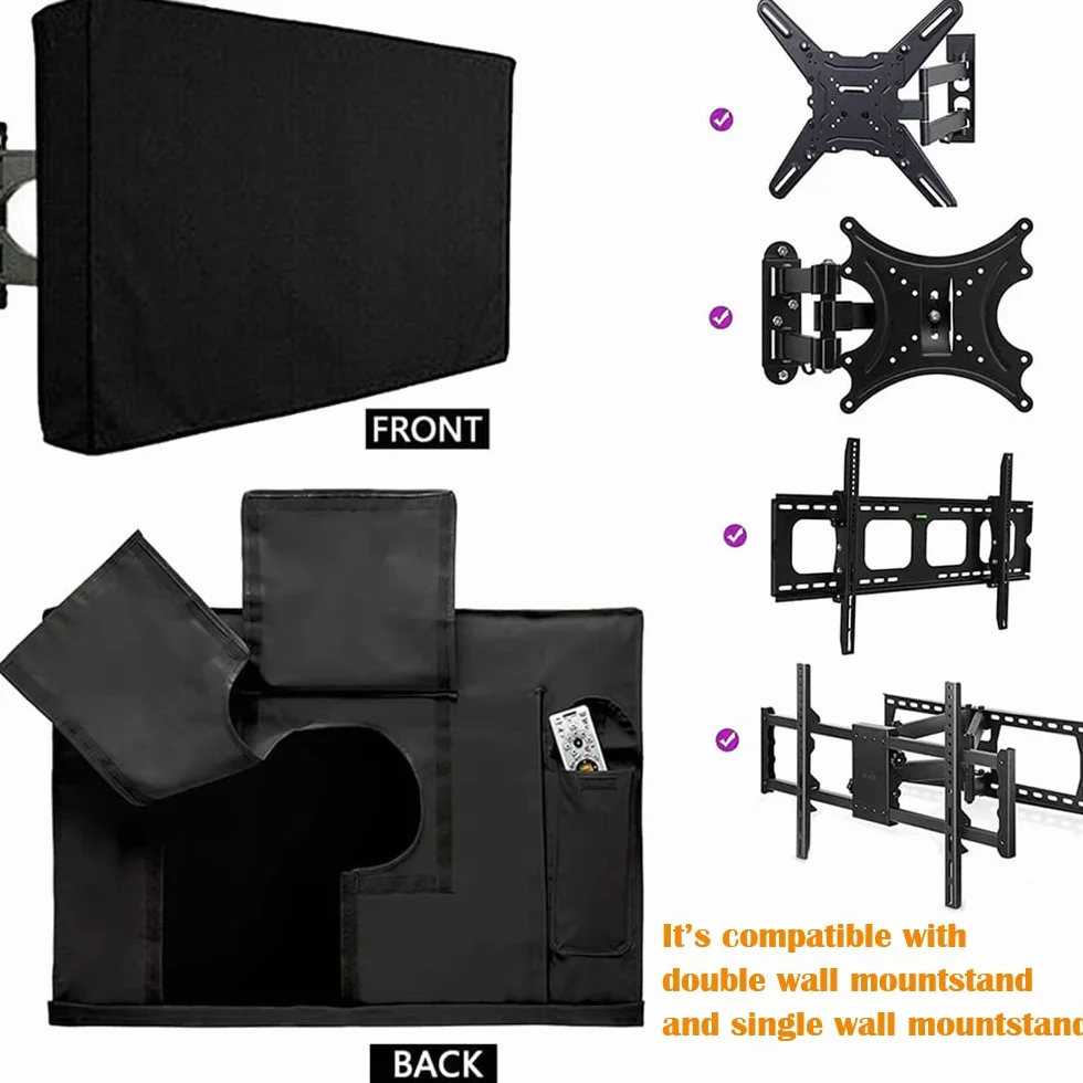Copertura per TV da esterni 55-58 pollici, tessuto Oxford 600D impermeabile antipolvere anti UV