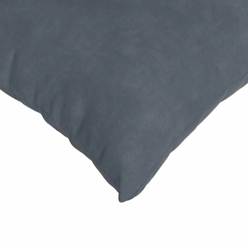Cuscino decorativo corda 45x45 cm set 2 pezzi grigio scuro chiusura lampo imbottitura poliestere