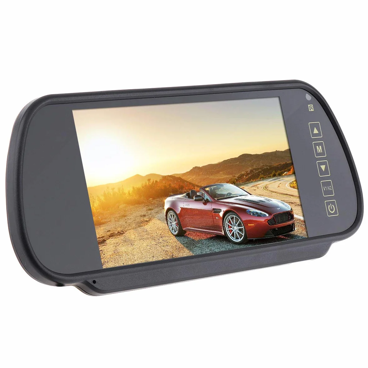 7 Cali 16:9 2-Kanałowy Wejście Wideo Auto RGB Wyświetlacz Cyfrowy Monitor Tylnego Widzenia z Przyciskiem Dotykowym