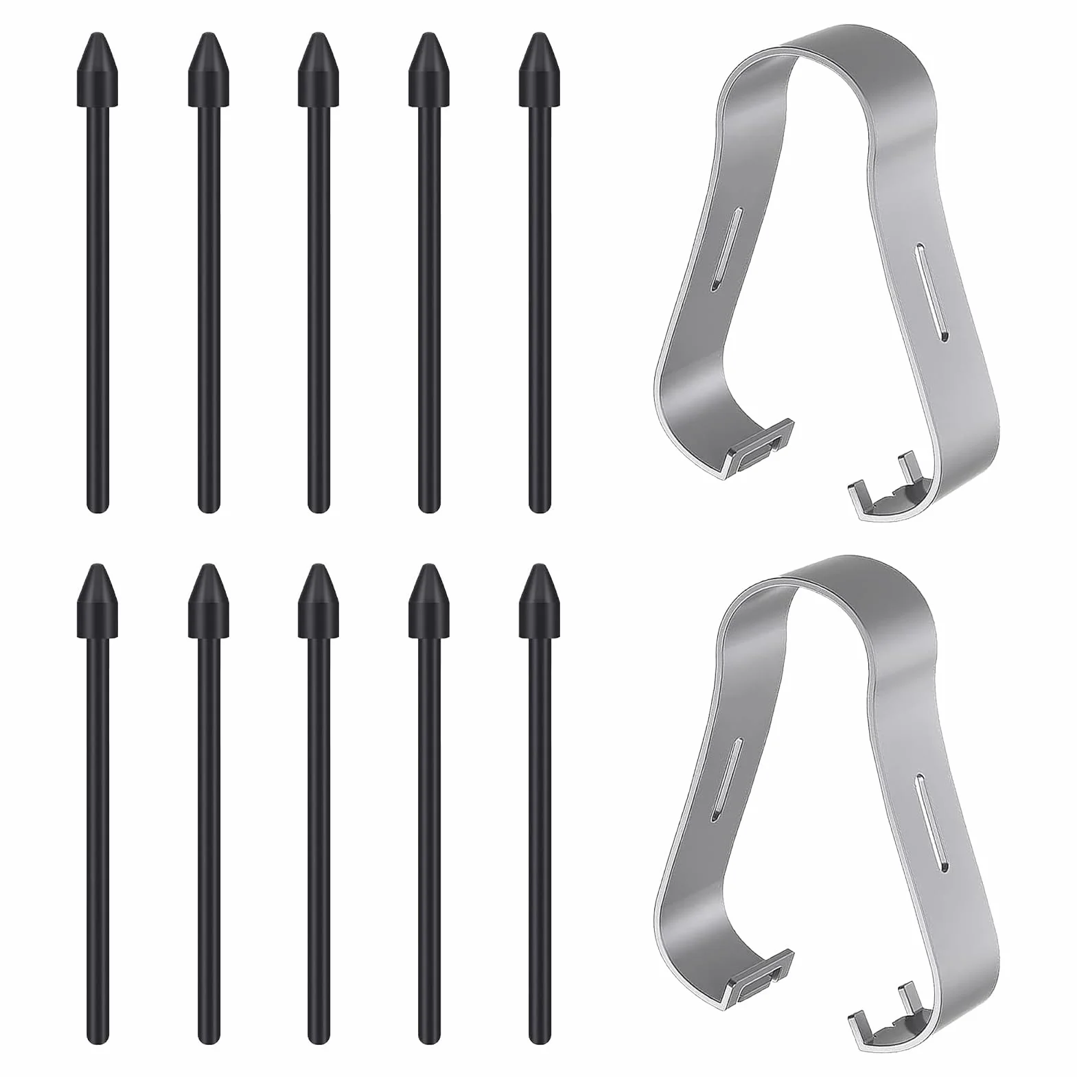Punte di Ricambio per Pennino Samsung Galaxy Tab S9 FE+ S9+ S9 FE S9 S9 Ultra S6 Lite S7 FE S10 Ultra S10+, Alta Precisione, Nero