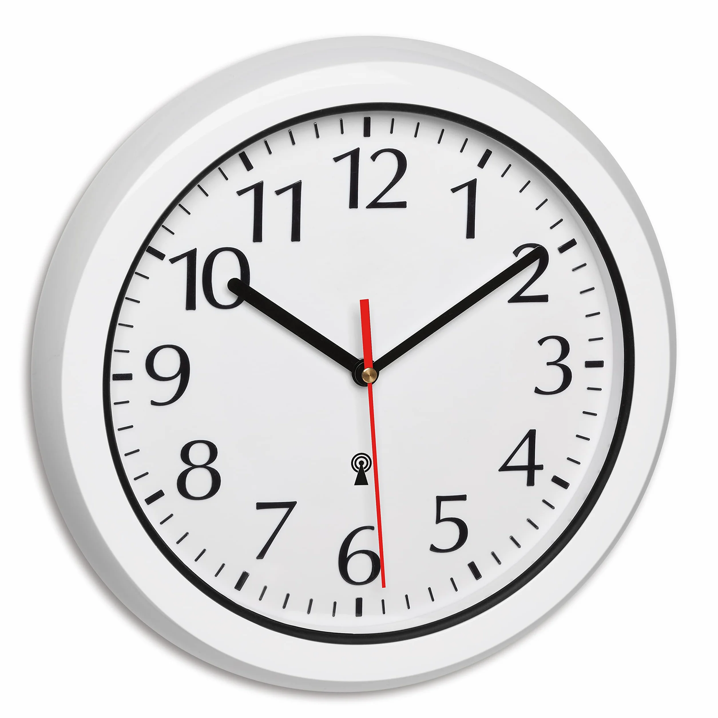 TFA Dostmann orologio da parete per esterni, 60.3542.02, orologio da parete radiocomandato, resistente alle intemperie, per giardino, terrazza, piscina, orologio da bagno, 30,5 cm, bianco