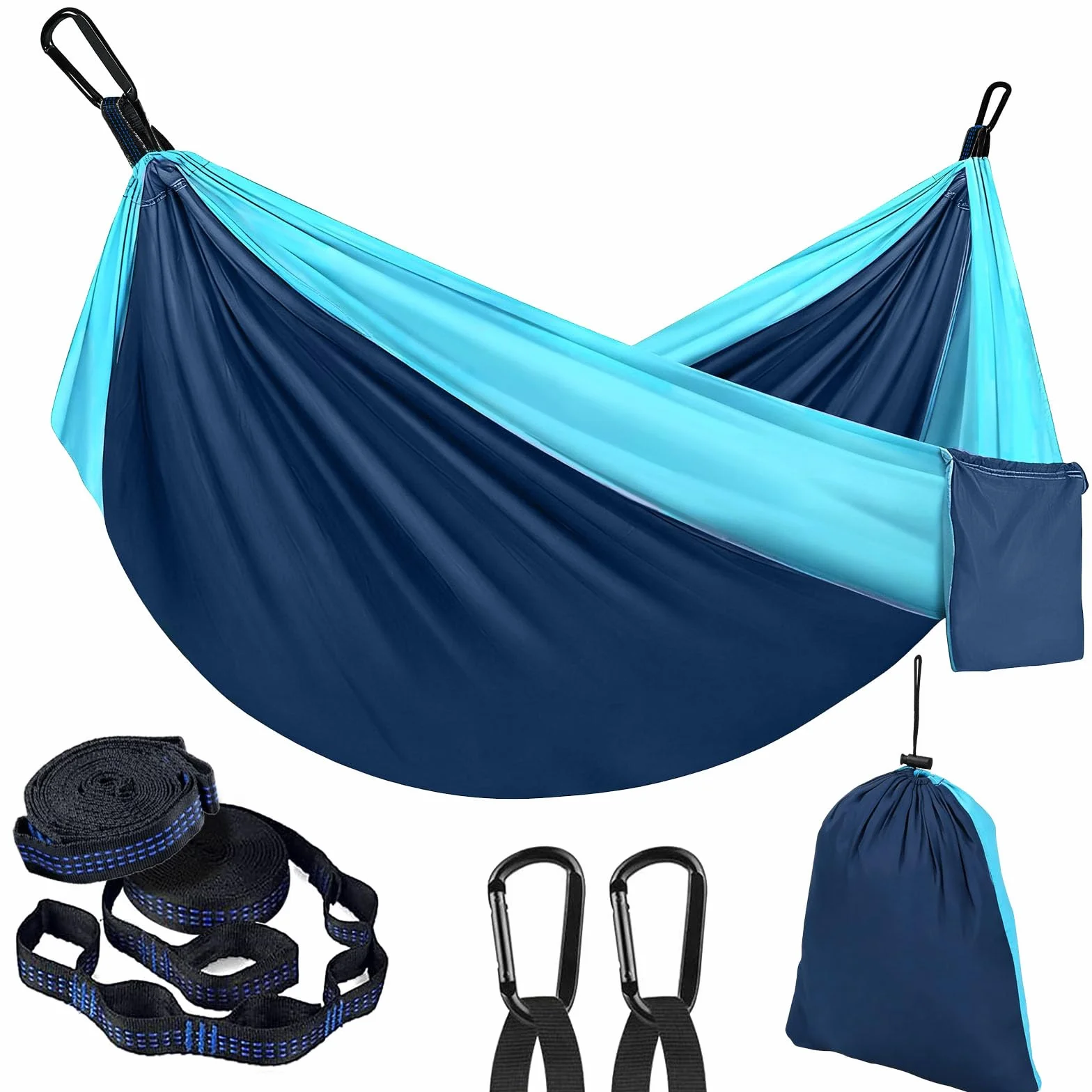 Amaca da Campeggio, Amaca Matrimoniale Portatile, (270 x140 cm) Amaca da Campeggio da Viaggio Ultraleggera per Campeggio, Backpacking e Escursionismo