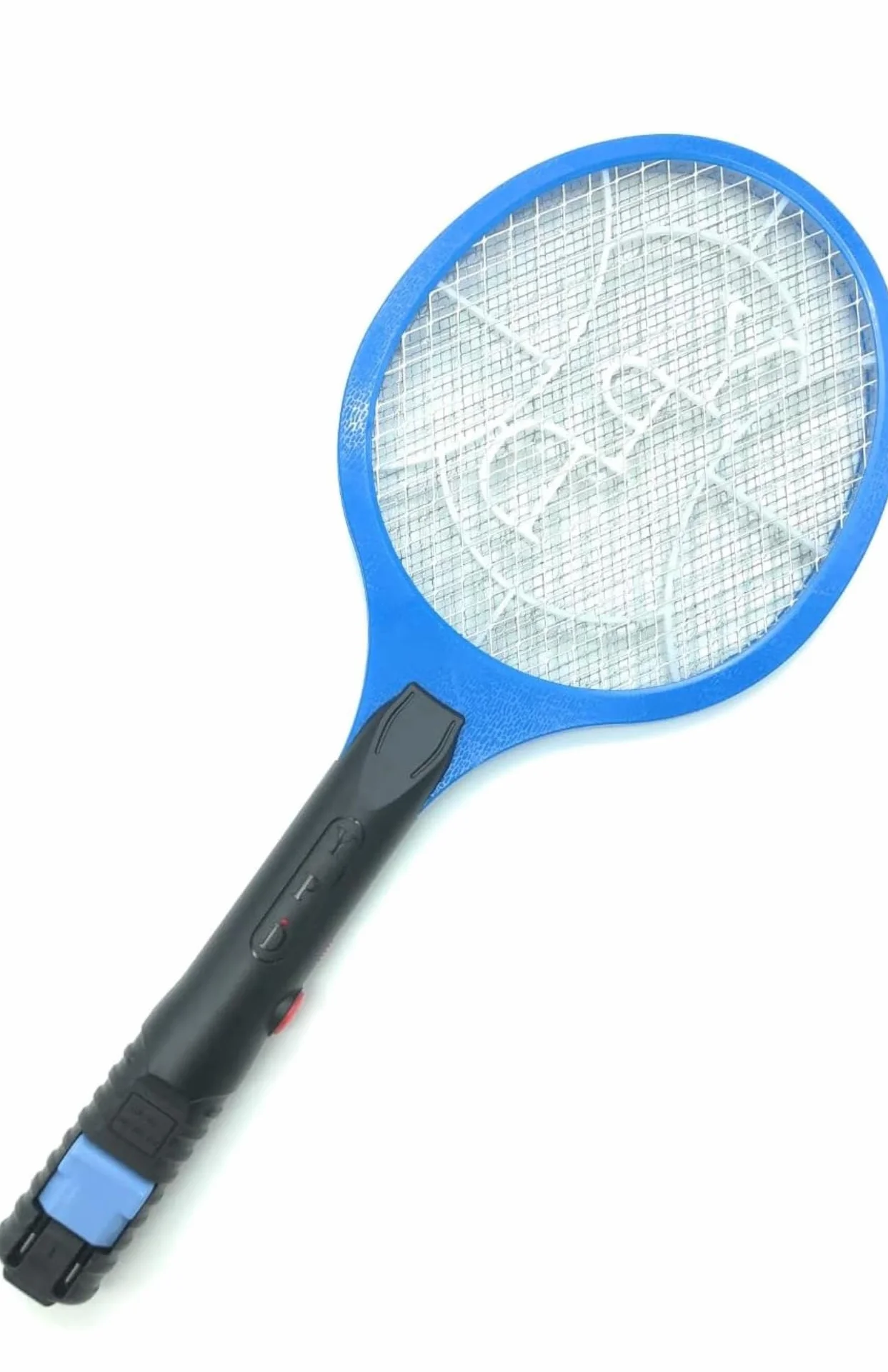 Racchetta Elettrica Ricaricabile per Zanzare e Insetti, per Casa e Campeggio, Blu e Arancione