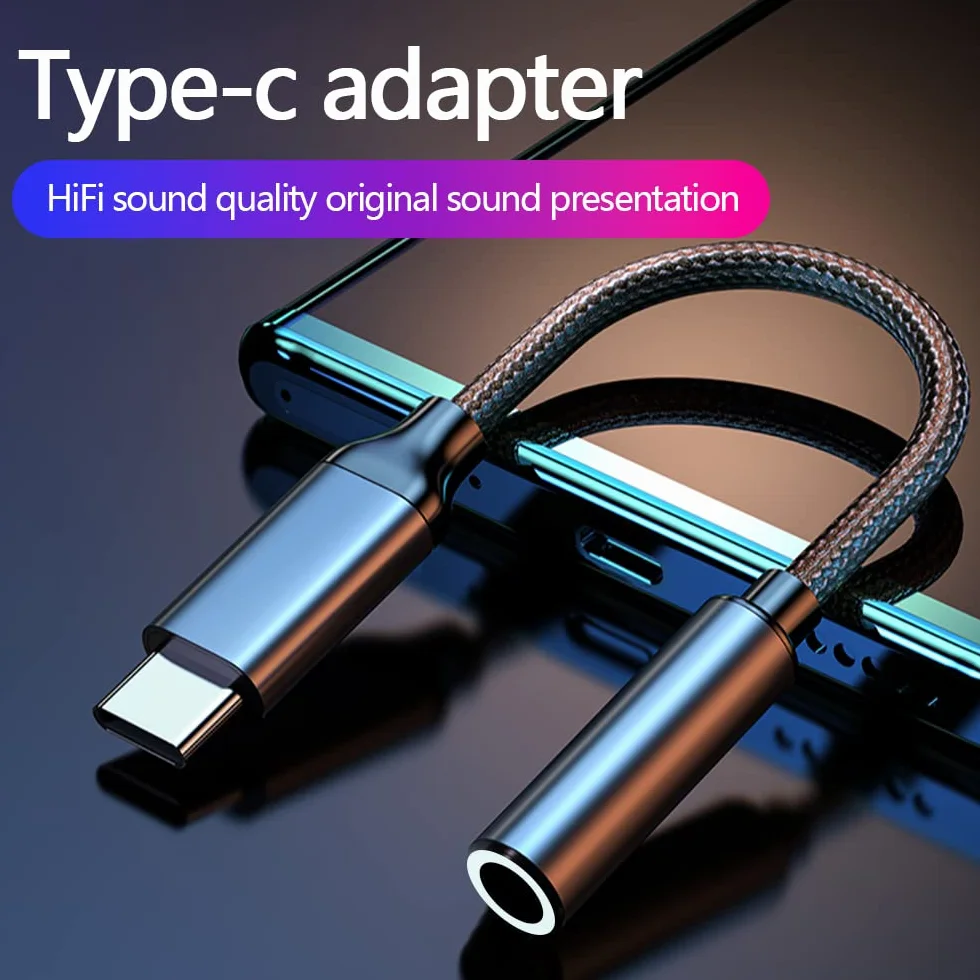 Unnderwiss Adattatore Audio USB C a Jack 3.5 mm per Cuffie, Compatibile con Galaxy S21 S21+ Note20 S20 Ultra, Huawei P40 P30 Pro Mate 20 30, Xiaomi 9 8