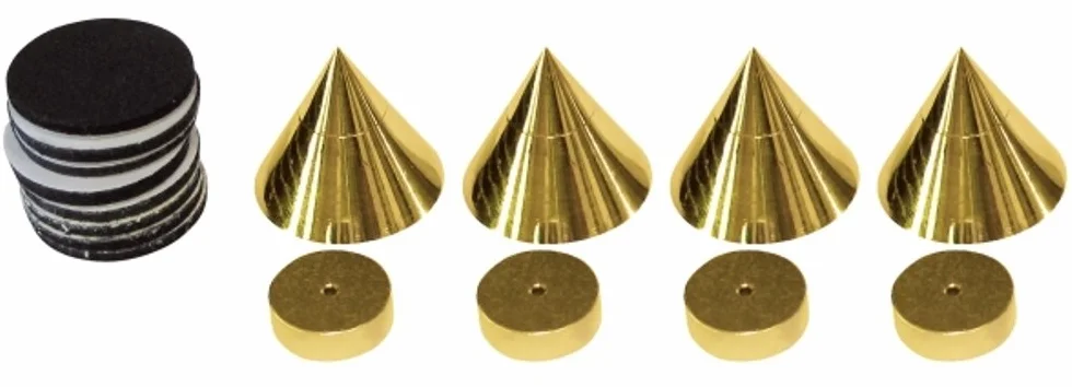 Dynavox Sub Watt Absorber, set da 4, Ottone