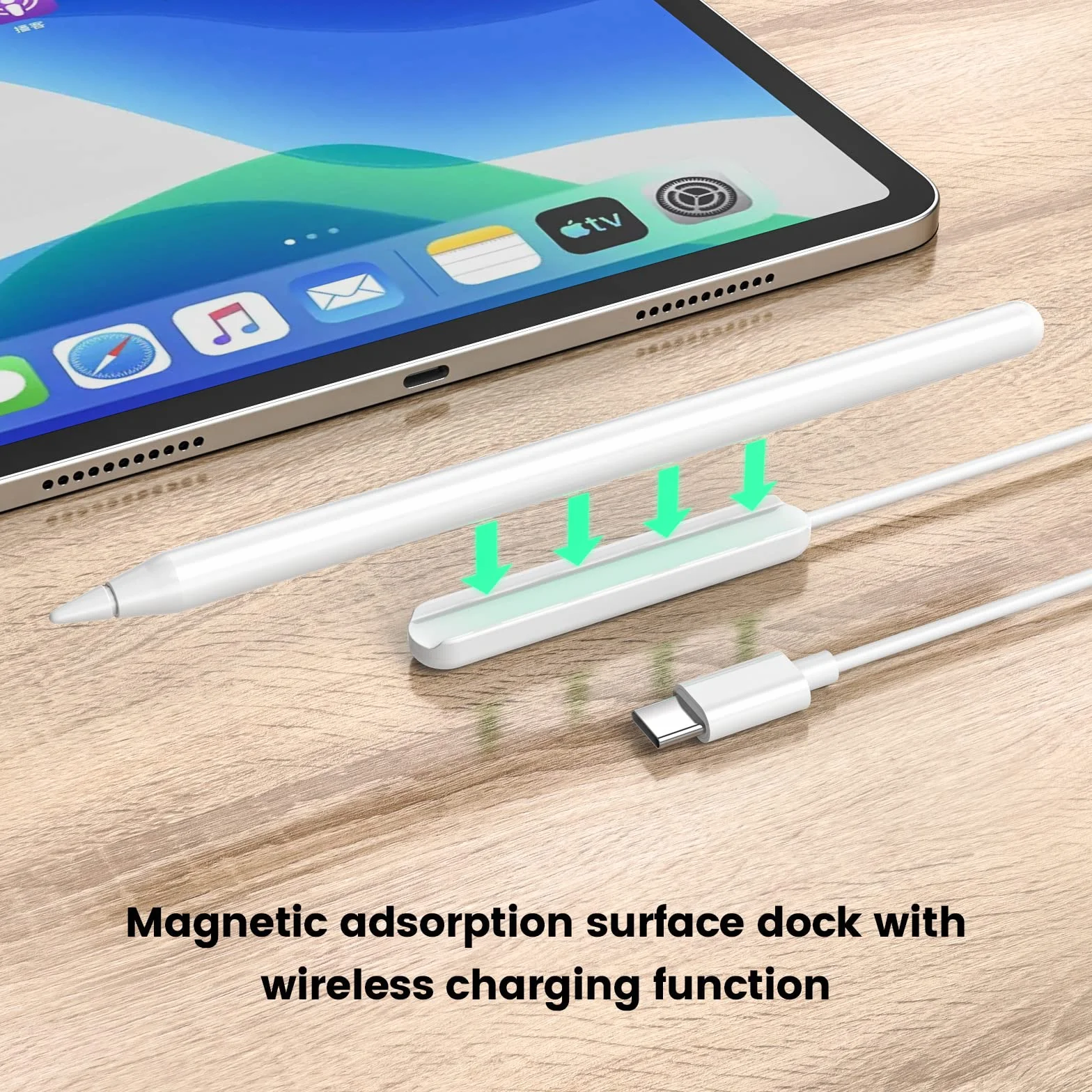 MOGOOD Caricatore Magnetico per Penna Stilo Seconda Generazione con Cavo USB-C