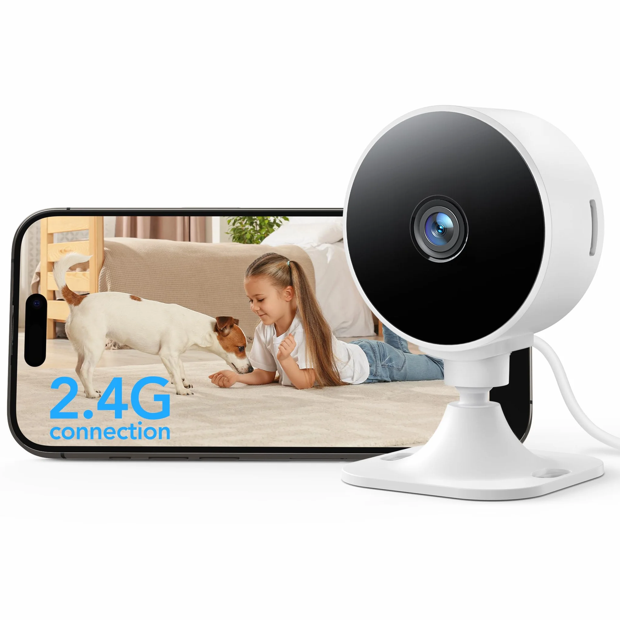 GNCC GC3 Telecamera Interna WiFi 2.4GHz 1080P Rilevamento Movimento Suono MicroSD 128GB