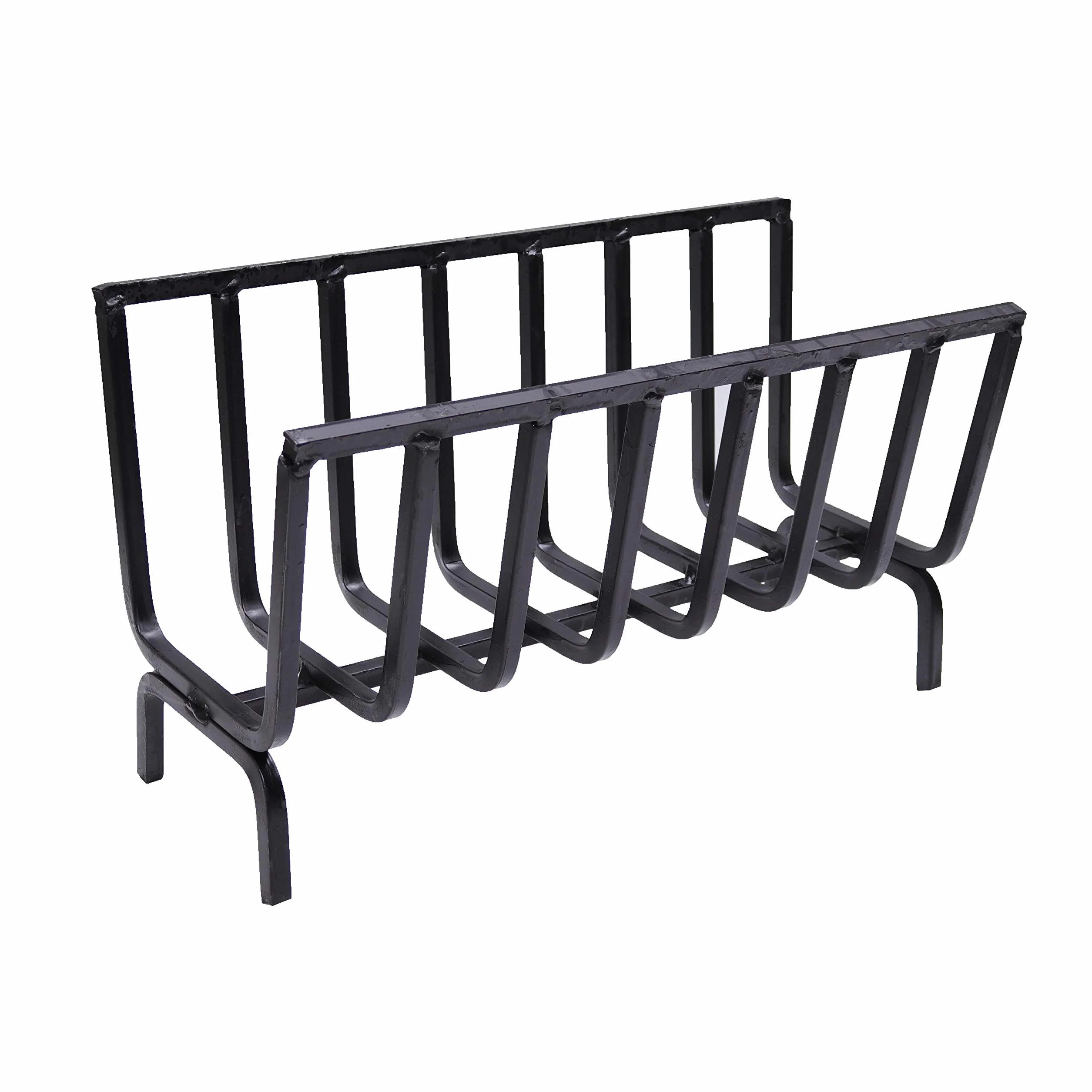 Fonderia Bongiovanni | Brucialegna | porta legna | portalegna da interno | portalegna da esterno | braciere | in ferro per camino e barbecue (cm 56x25x32h)