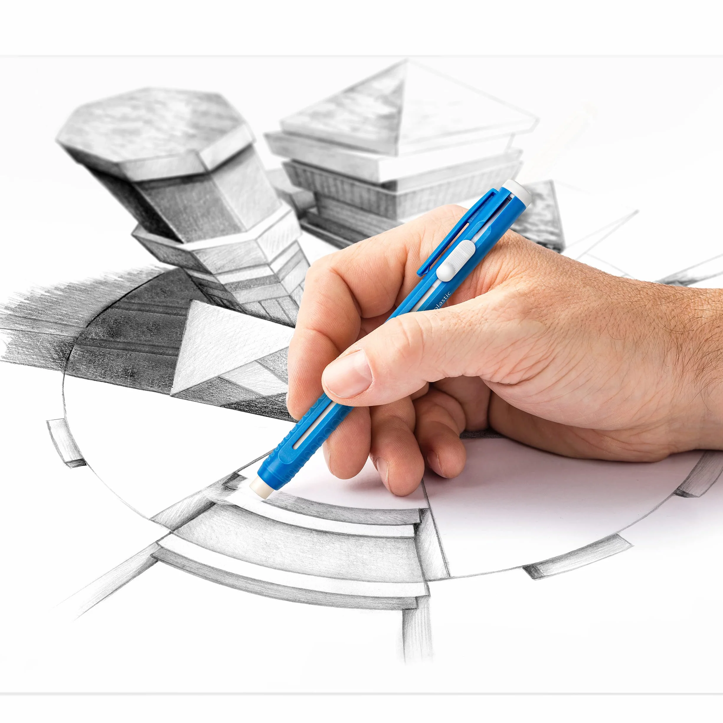 Staedtler Mars Plastic Gomma da Cancellare a Forma di Penna con Ricarica per Scuola Ufficio