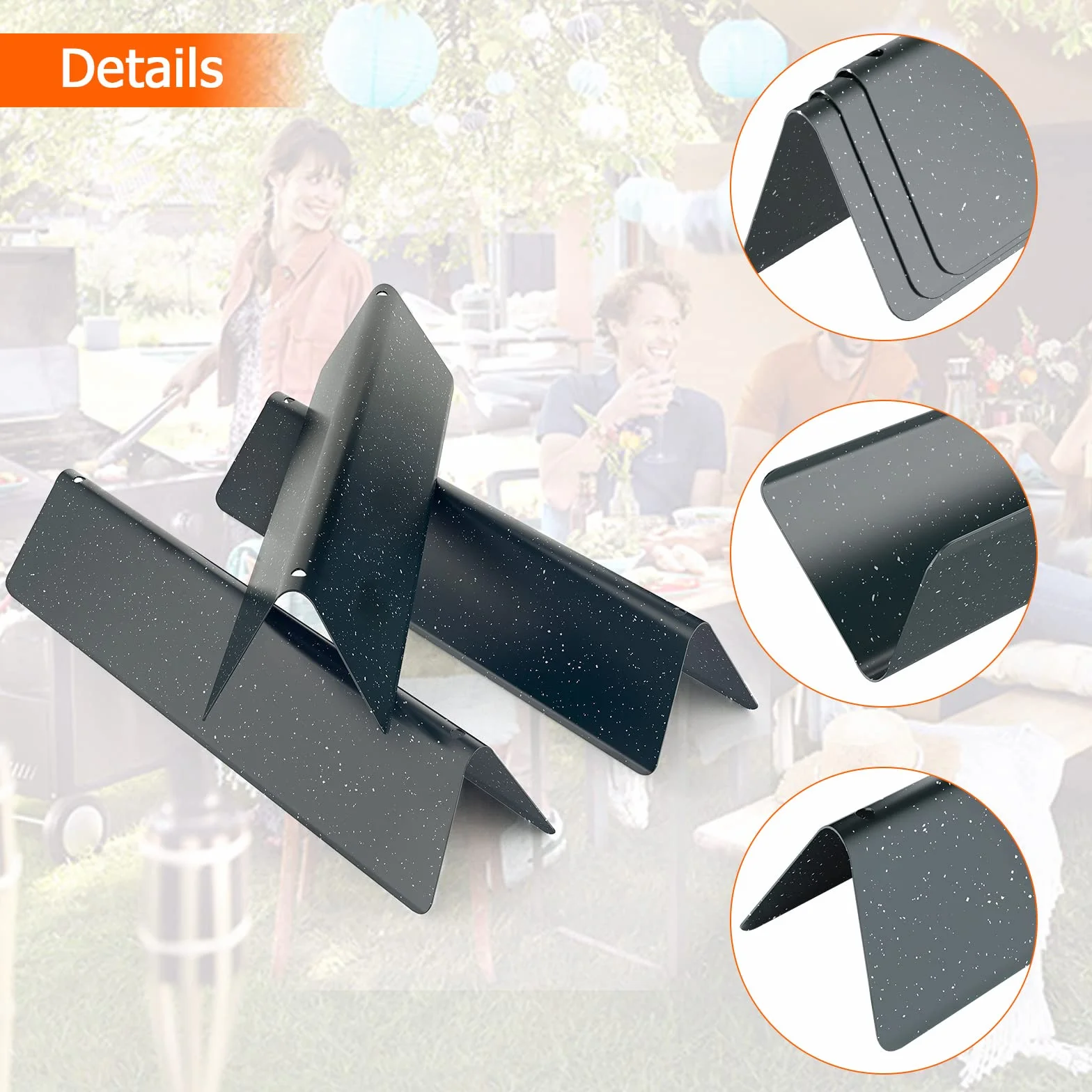 7635 Barre, per Barbecue a Gas Weber Serie Spirit 200 (con manopole Anteriori),7635 Barre Piastra Smaltate in Porcellana 38,9x8,9x6,8 cm Piastra Ricambio per Spirit E210 S210 E220 S220. (7635)