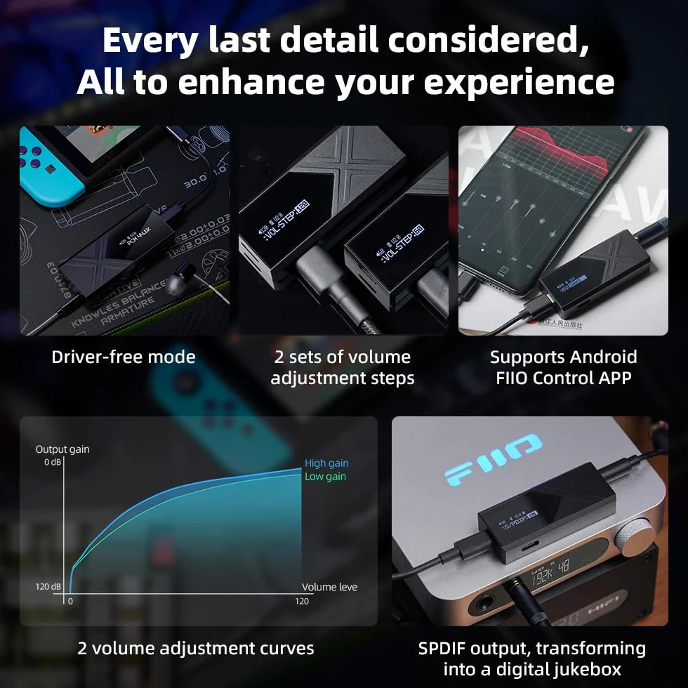 FIIO KA17 DAC Portatile Amplificatore Cuffie Bilanciato Blu