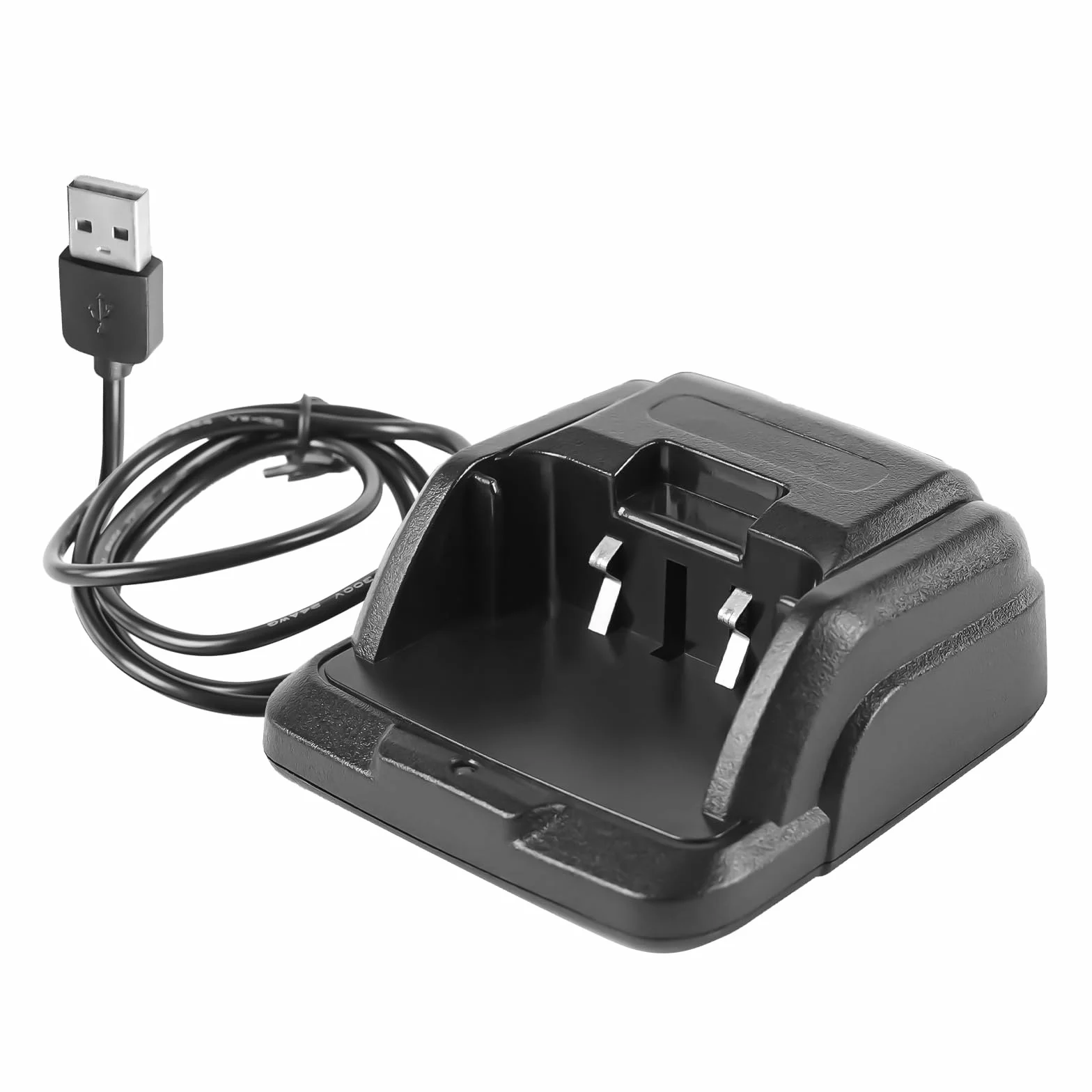 Retevis RT27 Caricabatterie Base di Ricarica Originale con USB Compatibile, Nero