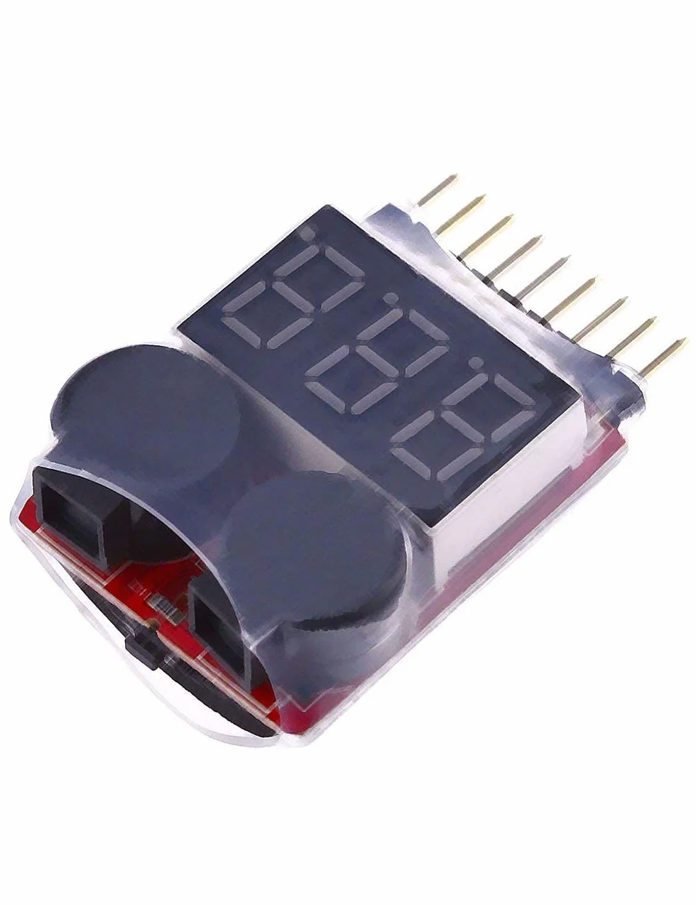 ARCELI RC 1-8s Lipo Battery Tester Monitor Low Voltage Buzzer Voltage Checker con LED per Lipo Life LiMn Li-ion (2PCS)