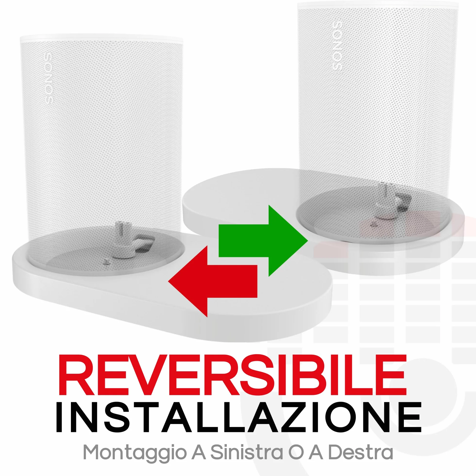 Supporto a Mensola da Parete ERA 100 Bianco per Sonos ERA100 & ERA 100 SL, Singolo, Gestione Cavi