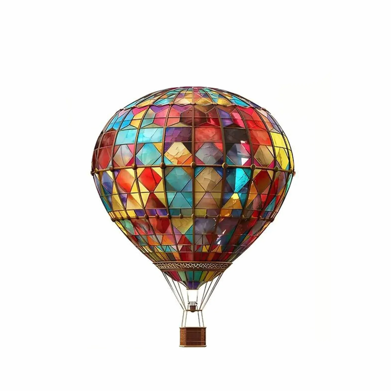 Catturasole a Forma di Mongolfiera, Decorazione Colorata in Acrilico Appendibile a Parete per Esterni Ornamento Appendibile per la Casa (H)