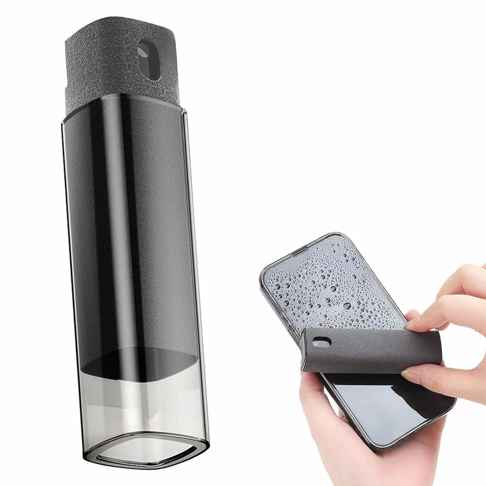 Alyvisun Kit per Pulizia Schermo Portatile 3 in 1 con Panno Microfibra e Spray Bottle Nero Chiaro