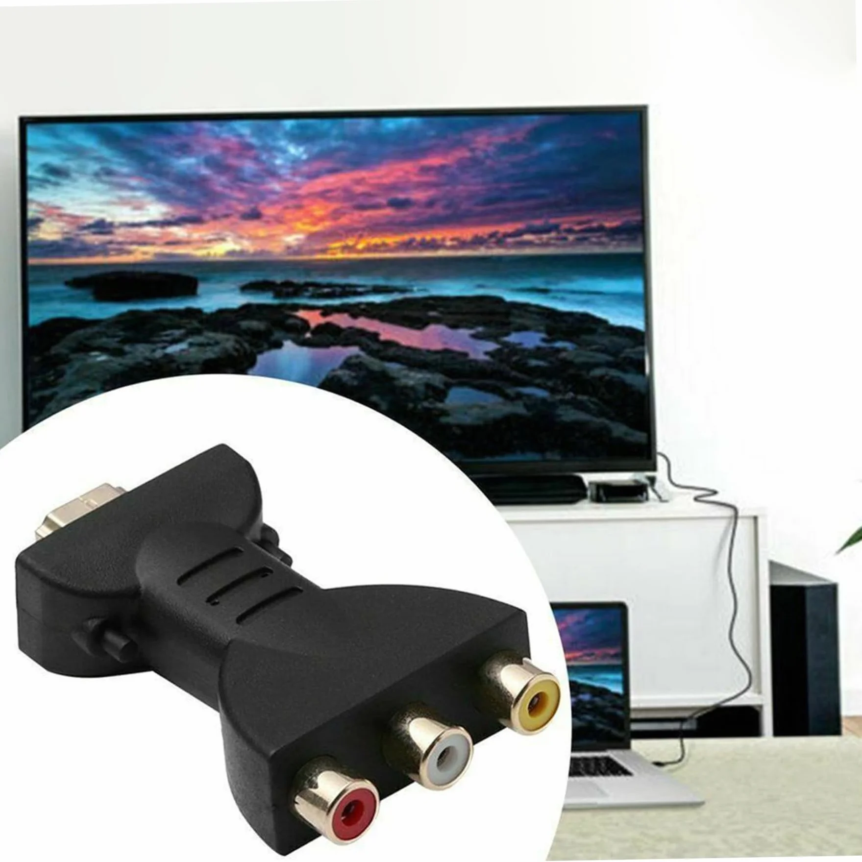 Convertitore HDMI ad AV adattatore portatile rosso bianco giallo per TV monitor HD