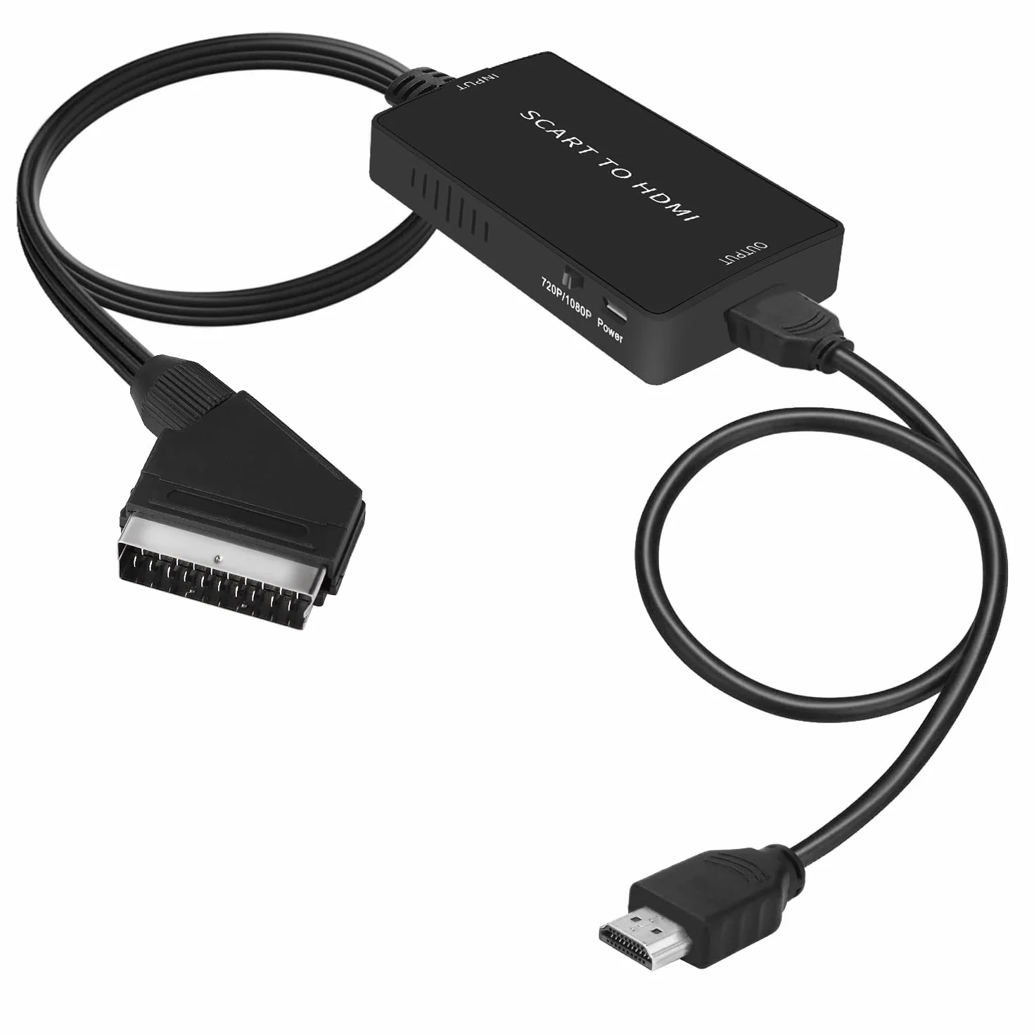 Adattatore Scart a HDMI con Cavi HDMI Full HD 720P/1080P Switch Video Audio Converter