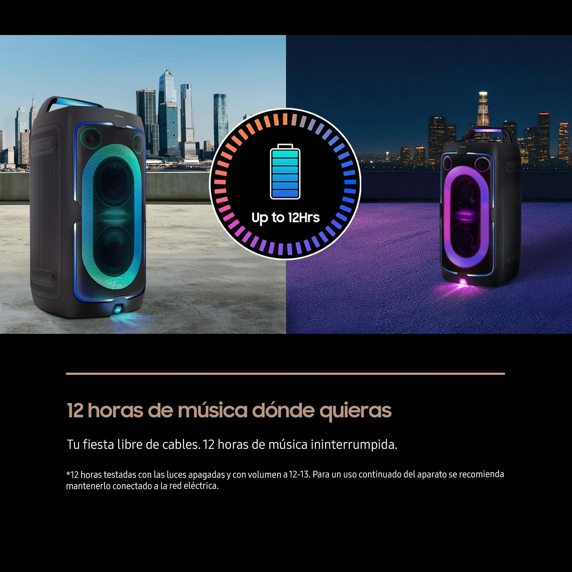 Samsung Sound Tower MX-ST40F/ZF 160W Audio Bidirezionale 12 Ore IPX4 Party Lights Bluetooth