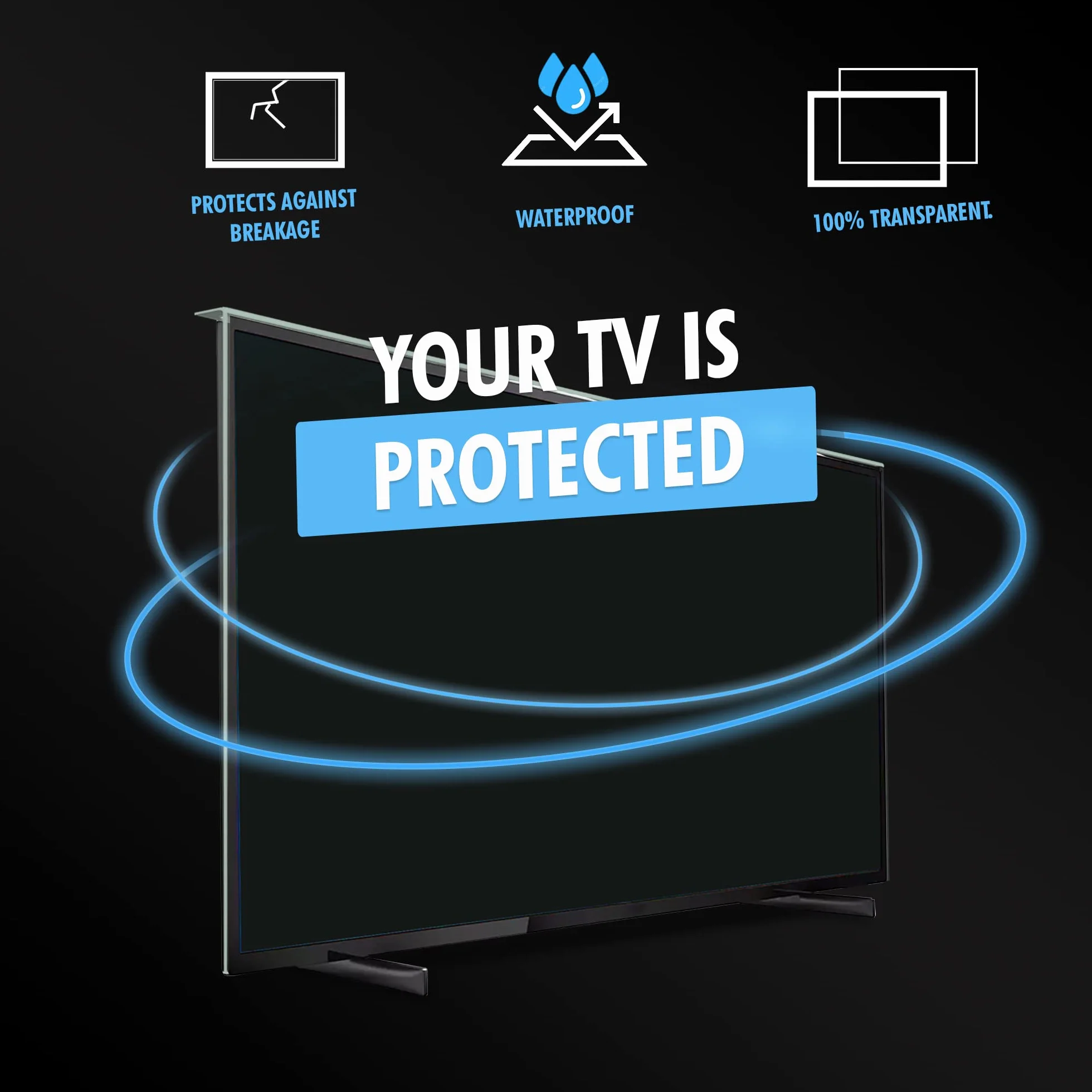 VENTON Salvaschermo per Televisori 140 (55 Pollici) Sospeso e Fisso Protezione Anti Danno Pellicola per LCD LED OLED 4K QLED HDTV