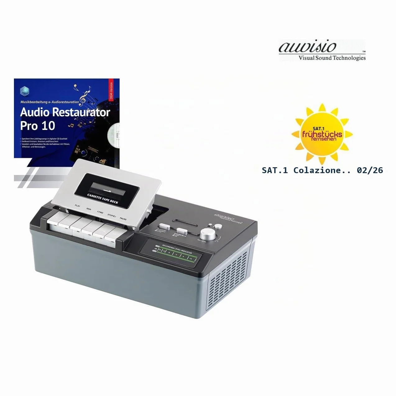 auvisio registratore a Cassette USB Cassette Player UCR-2200 per riprodurre e digitalizzare MC