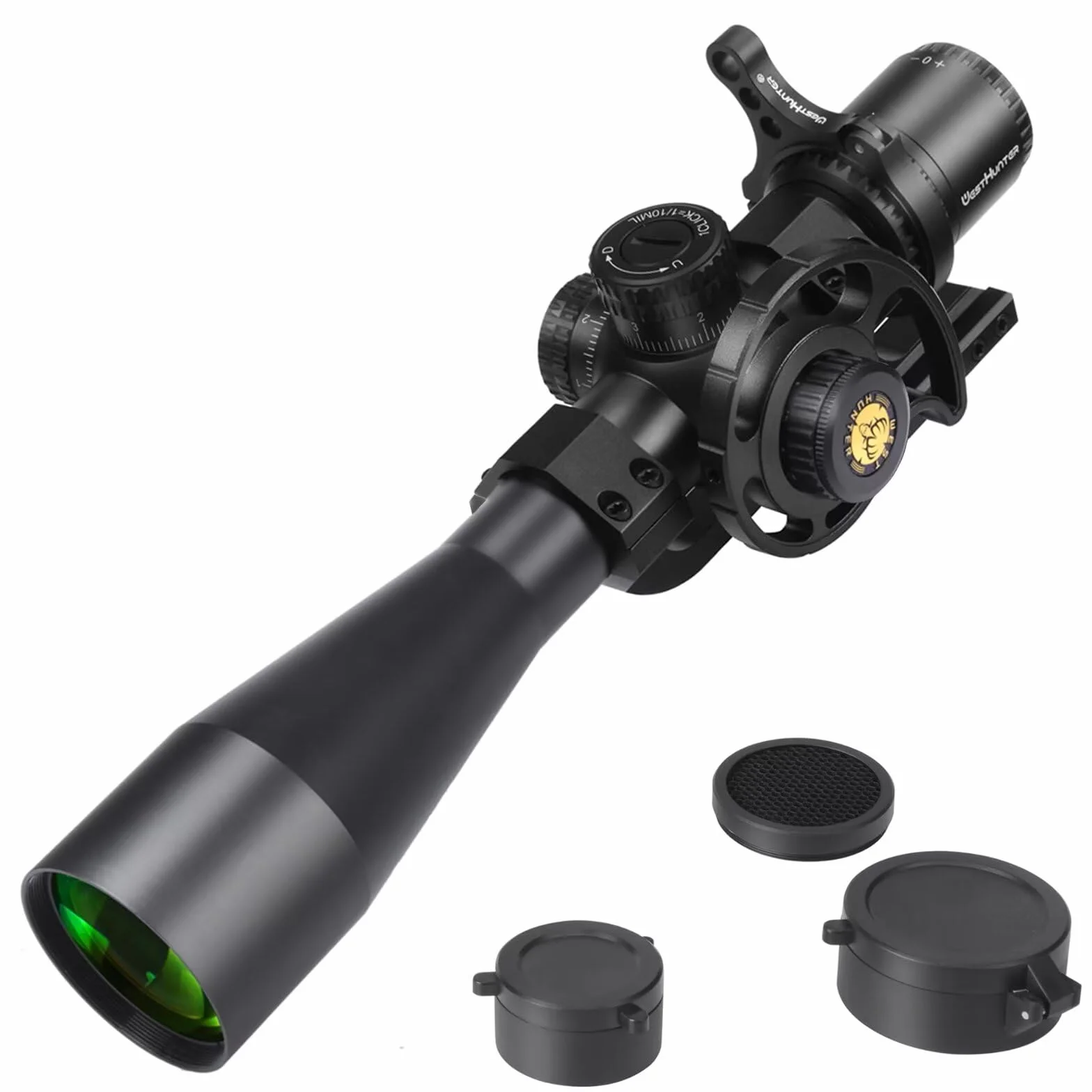 WestHunter Optics WHT SFIR FFP Cannocchiale da Competizione Compatto Reticolo Illuminato Rosso Vetro Inciso 1/10 MIL Tubo 30 mm Mirini Tattici di Precisione